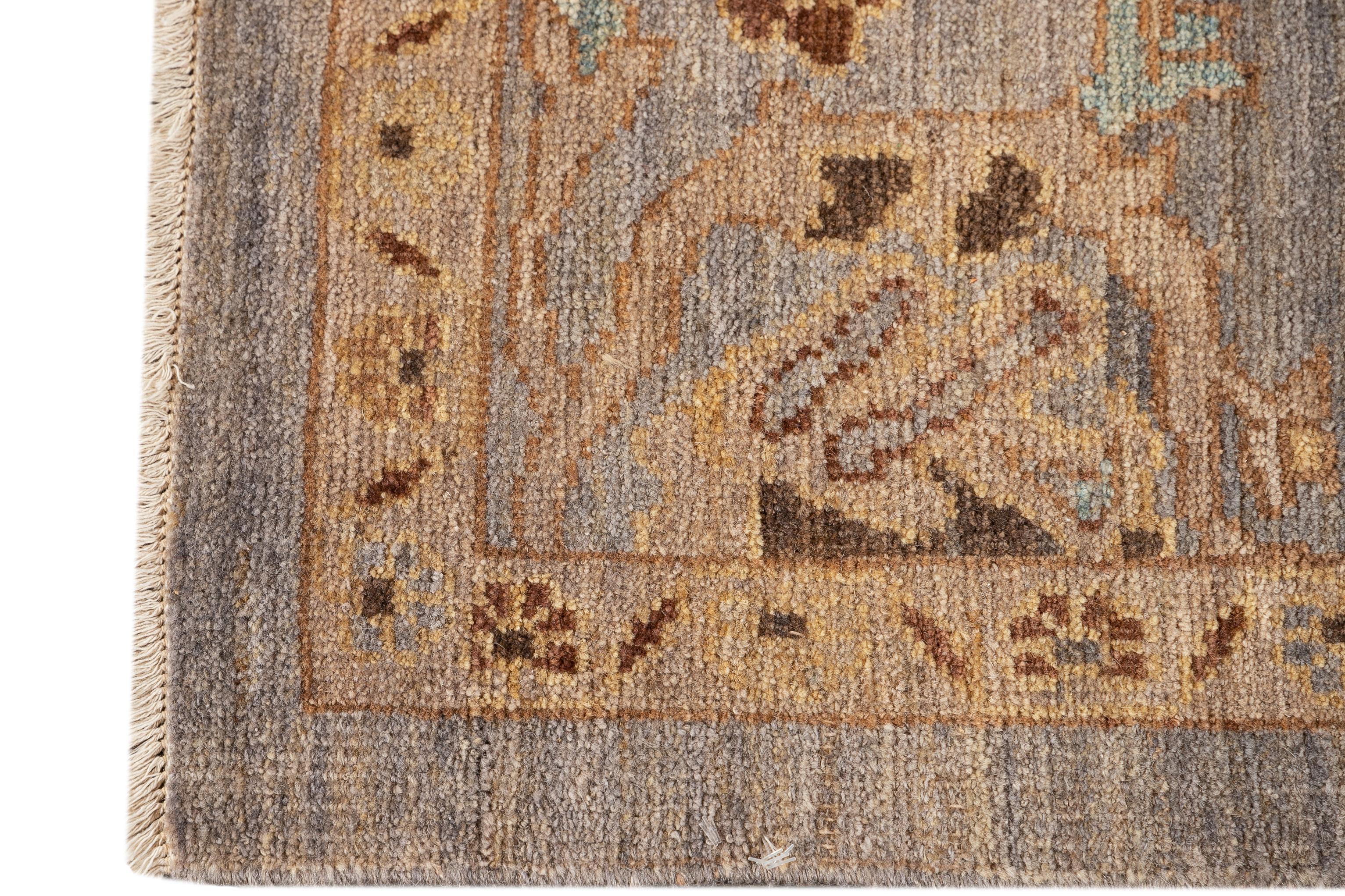 Wool 21st Century Modern Square Sultanabad Rug