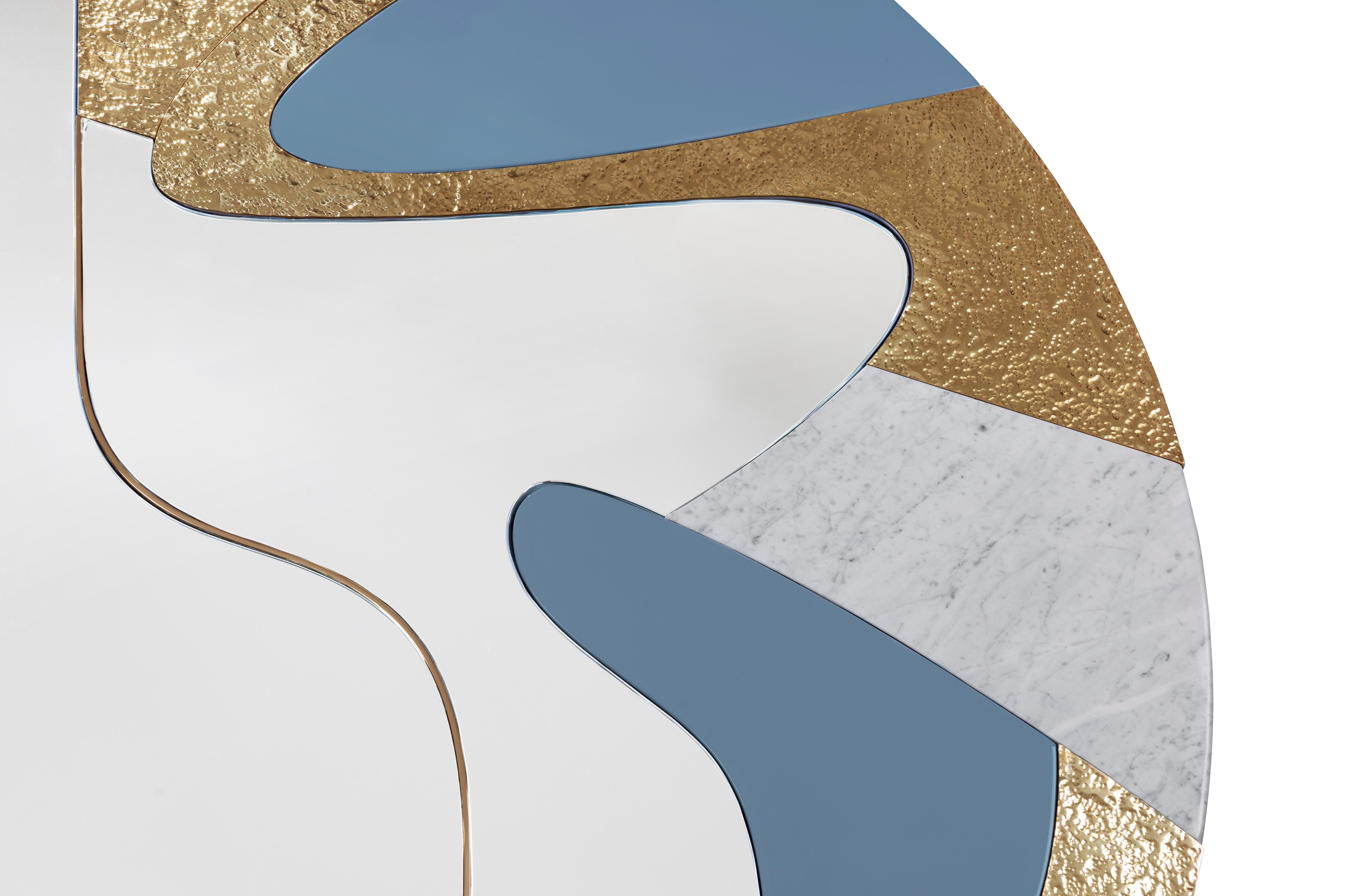 XXIe siècle et contemporain Miroir étoilé moderne du 21e siècle, couleur laquée par Malabar en vente