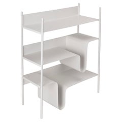 21st Century Modern Steel White Bookshelves Wave Made in Italy