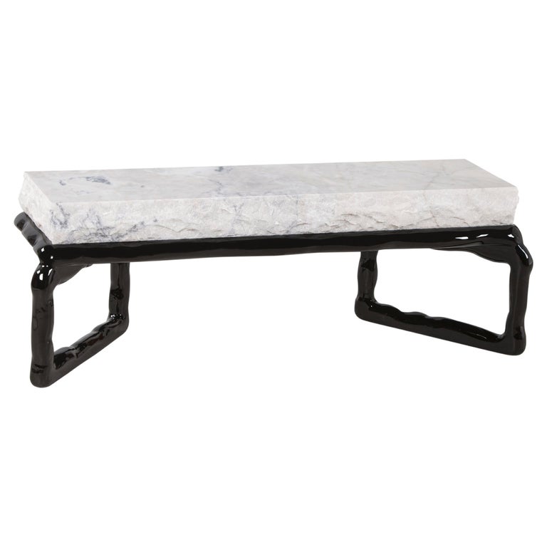 21st Century Modern Stone Coffee Table Handcrafted in Portugal by Greenapple For Sale
