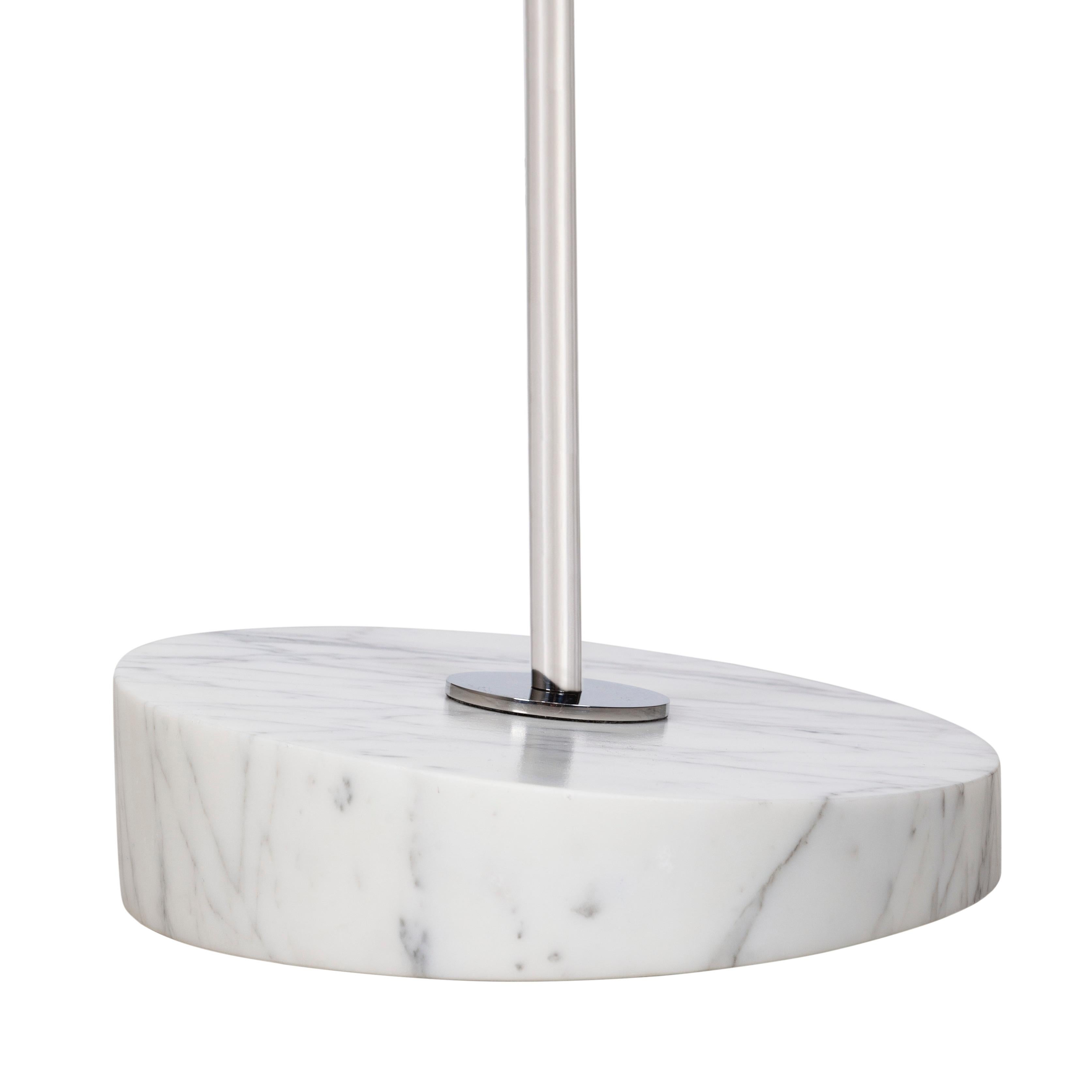 Portuguese Modern Sublime Floor Lamp, White Silk Marble, Handmade in Portugal by Greenapple For Sale