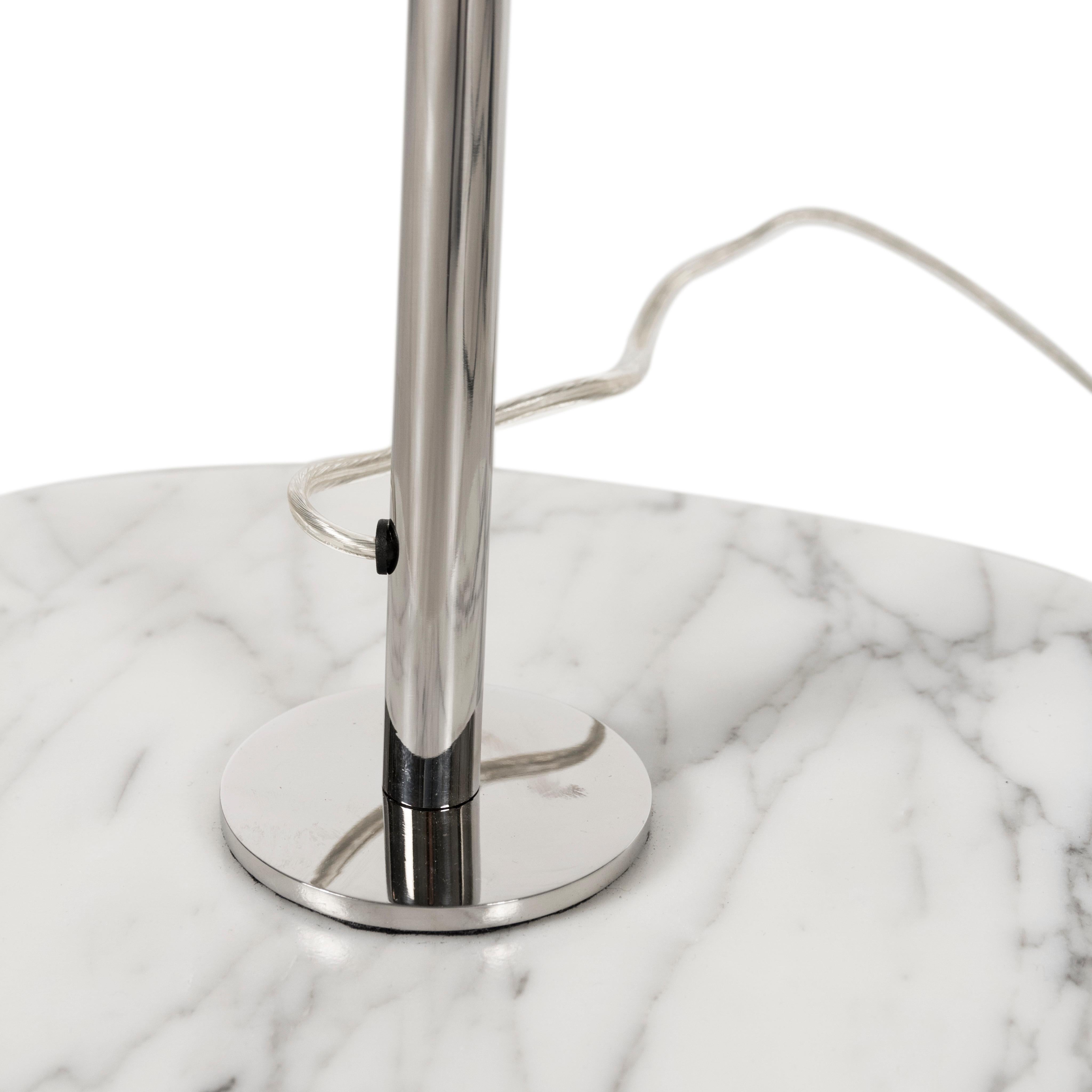 Modern Sublime Floor Lamp, White Silk Marble, Handmade in Portugal by Greenapple For Sale 1