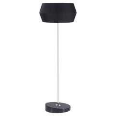 Modern Sublime Floor Lamp Black with Nero Marquina Marble by Greenapple