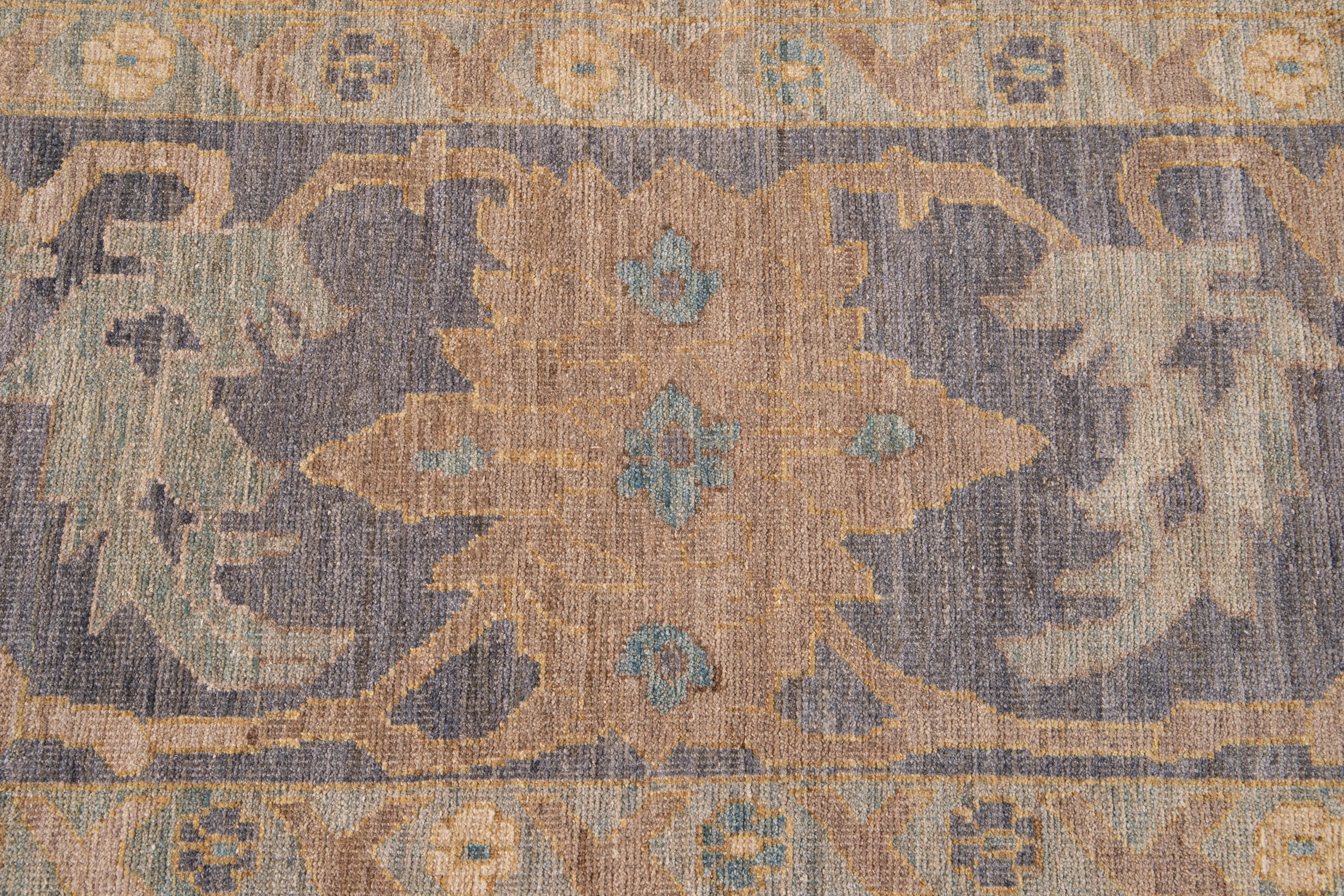 Moderner Sultanabad Oversize-Wollteppich des 21. Jahrhunderts im Angebot 5