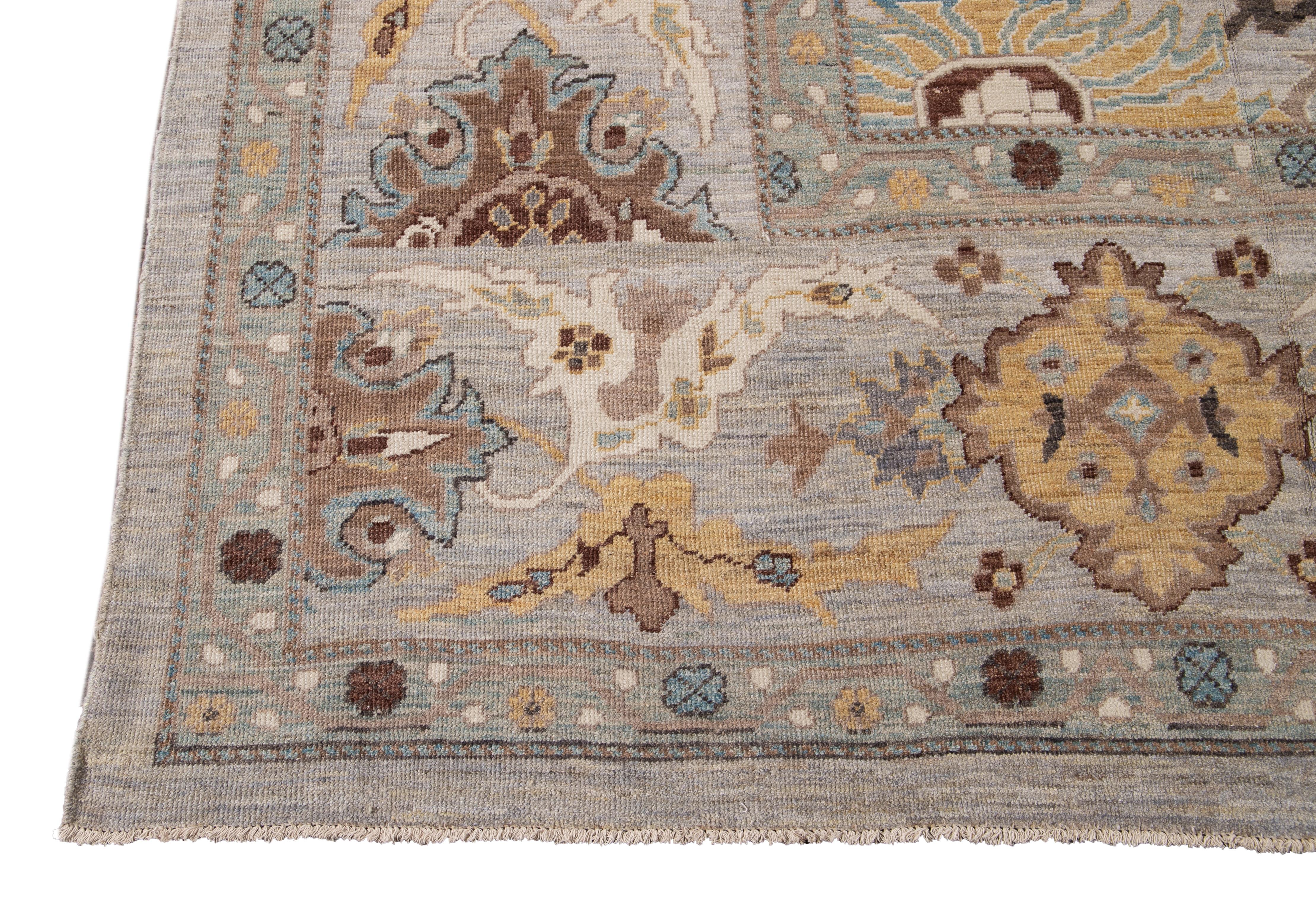 21st Century Modern Sultanabad Oversize Wool Rug For Sale 5