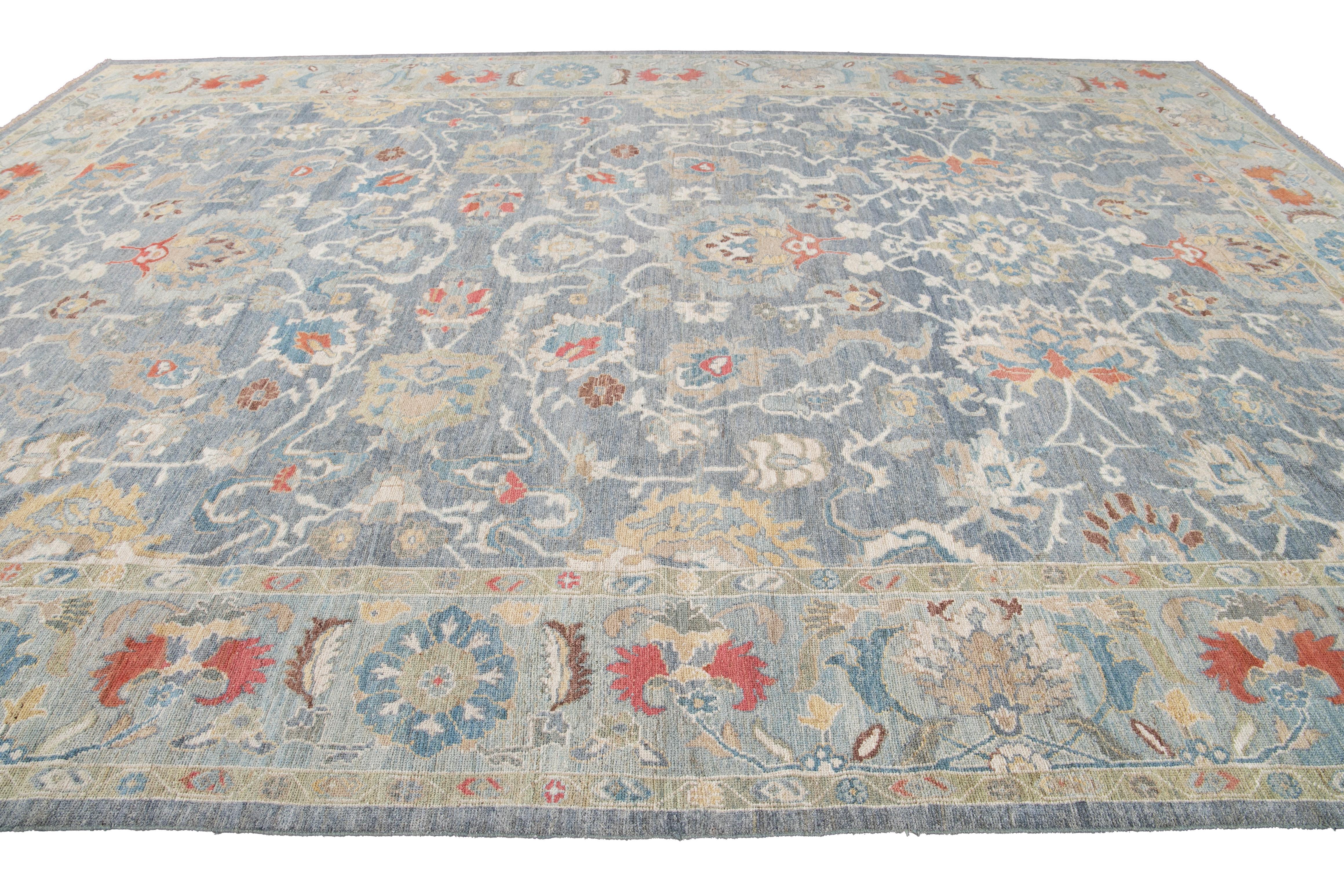 21st Century Modern Sultanabad Oversize Wool Rug For Sale 8