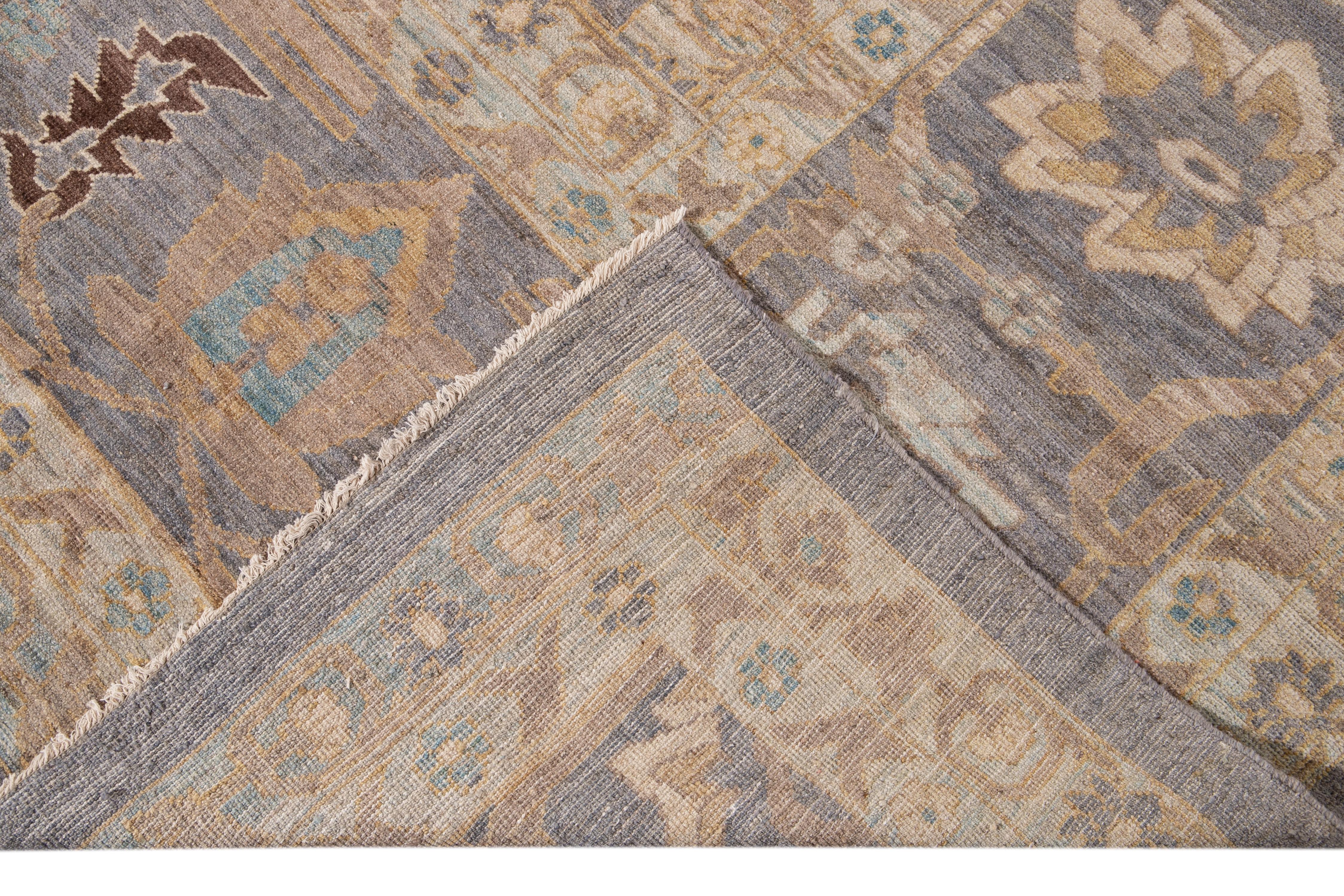 Moderner Sultanabad Oversize-Wollteppich des 21. Jahrhunderts (Persisch) im Angebot