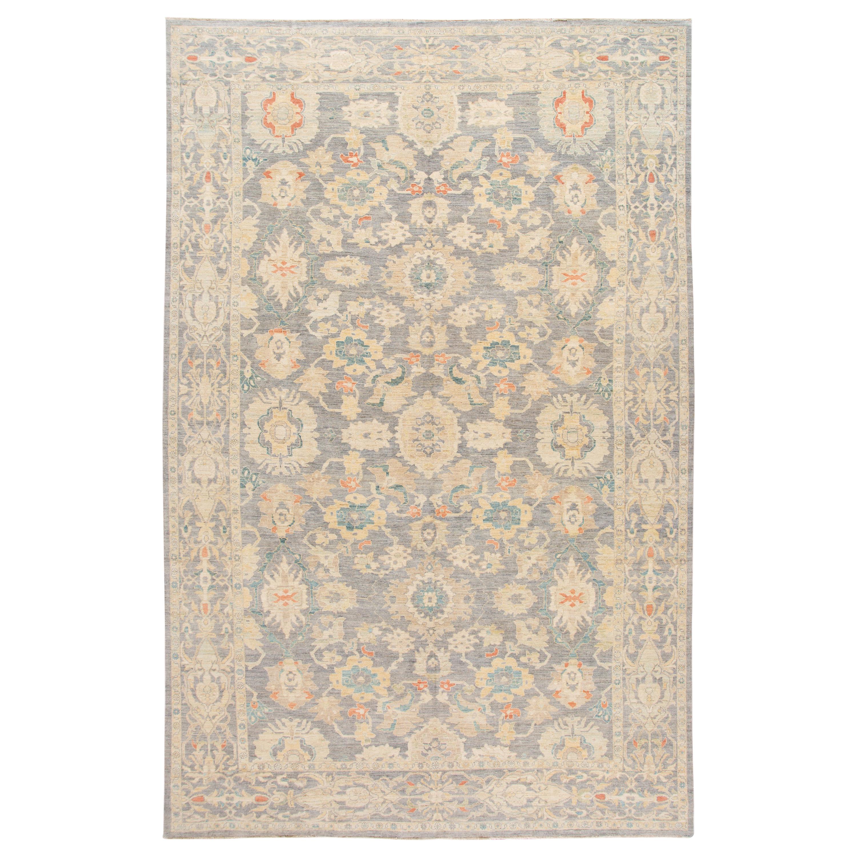 21st Century Modern Sultanabad Oversize Wool Rug For Sale at 1stDibs