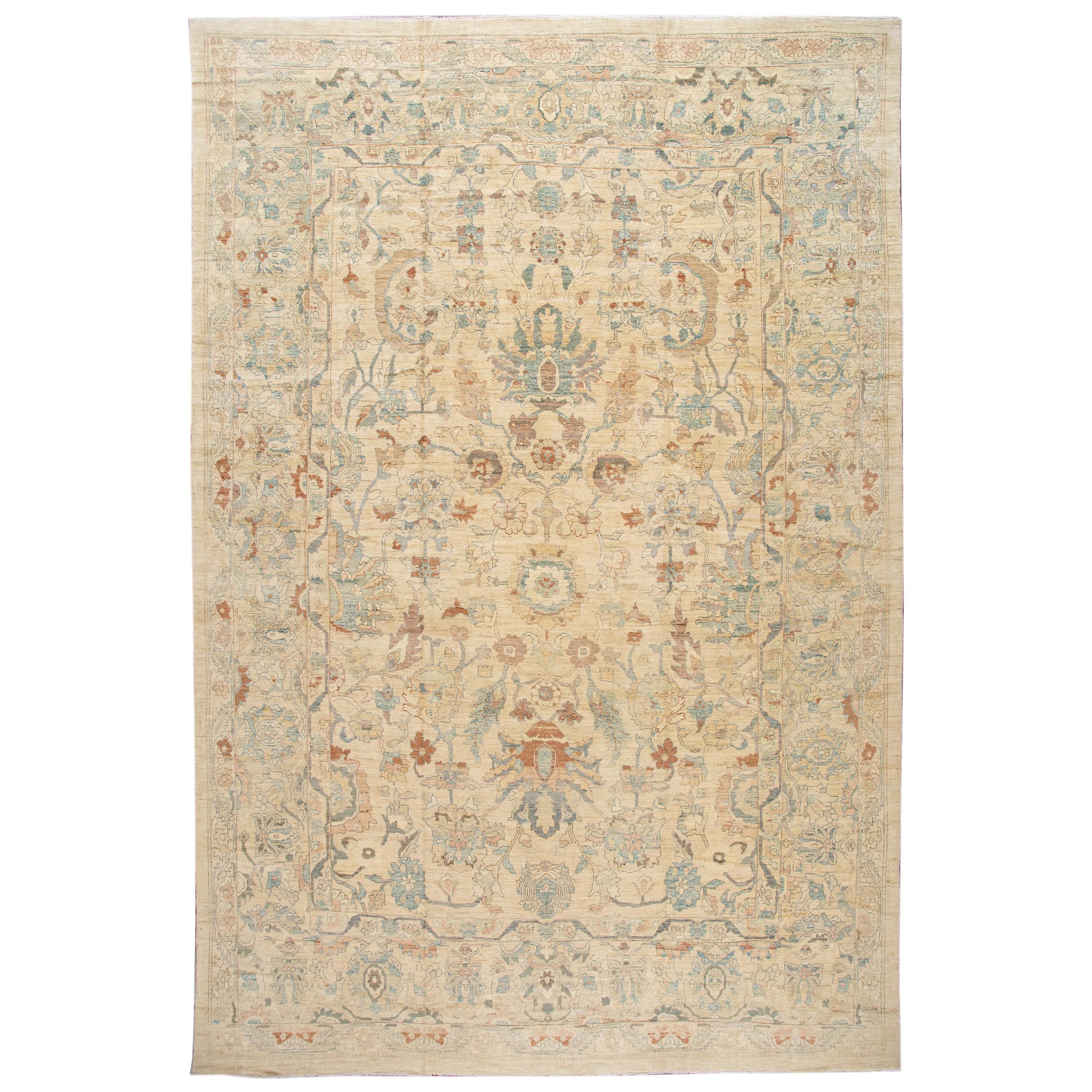 21st Century Modern Sultanabad Oversize Wool Rug For Sale at 1stDibs