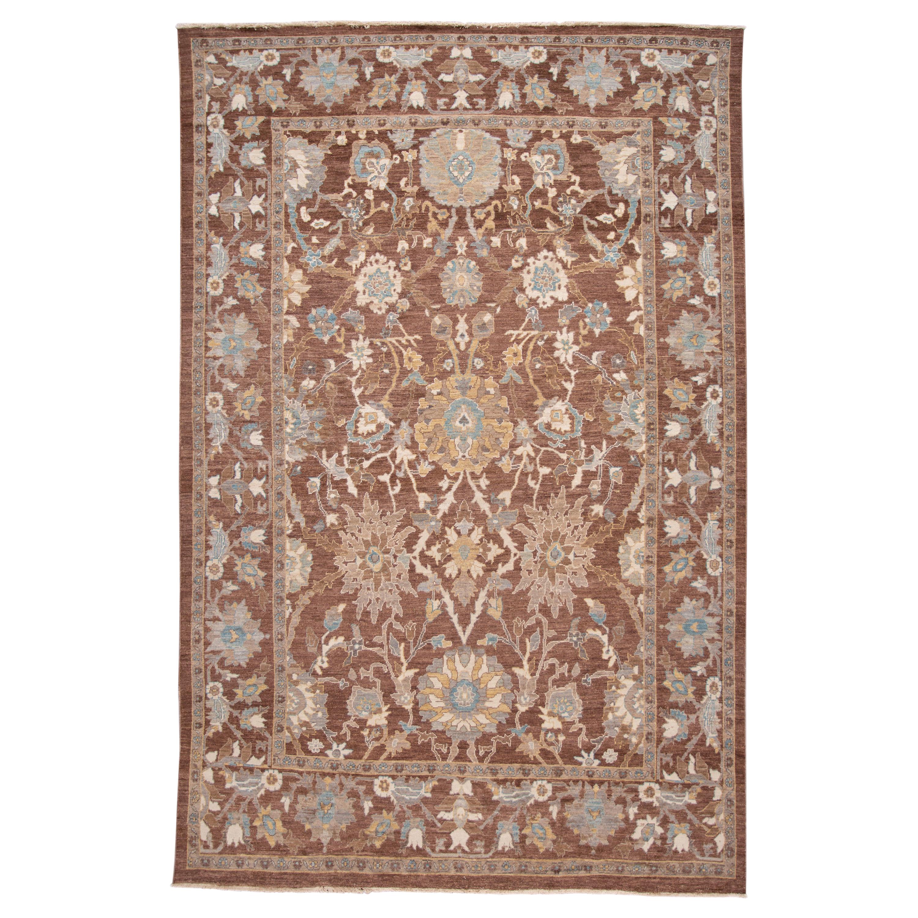 21st Century Modern Sultanabad Rug For Sale