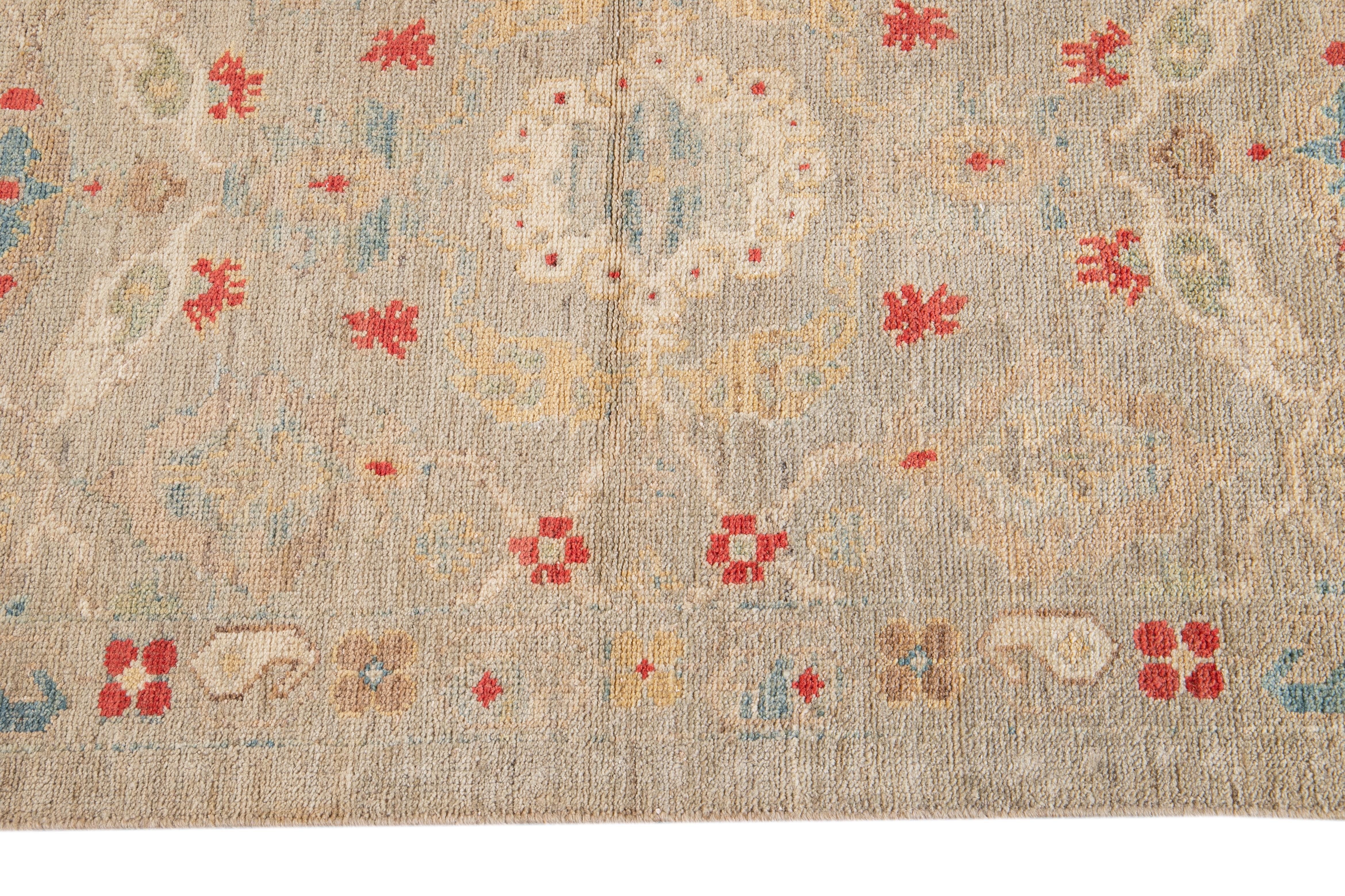 21st Century Modern Sultanabad Runner Rug For Sale 3