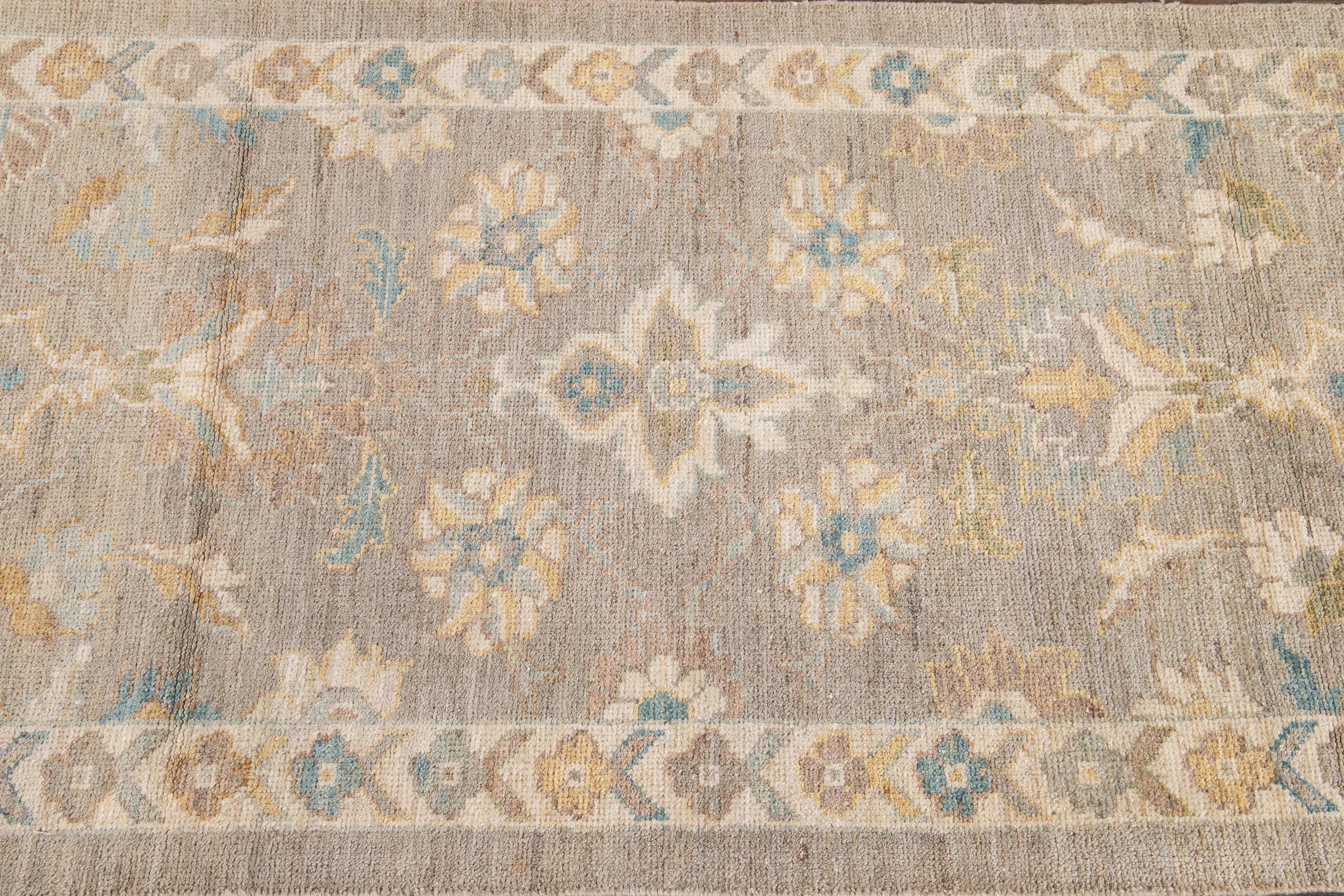 21st Century Modern Sultanabad Runner Rug For Sale 5