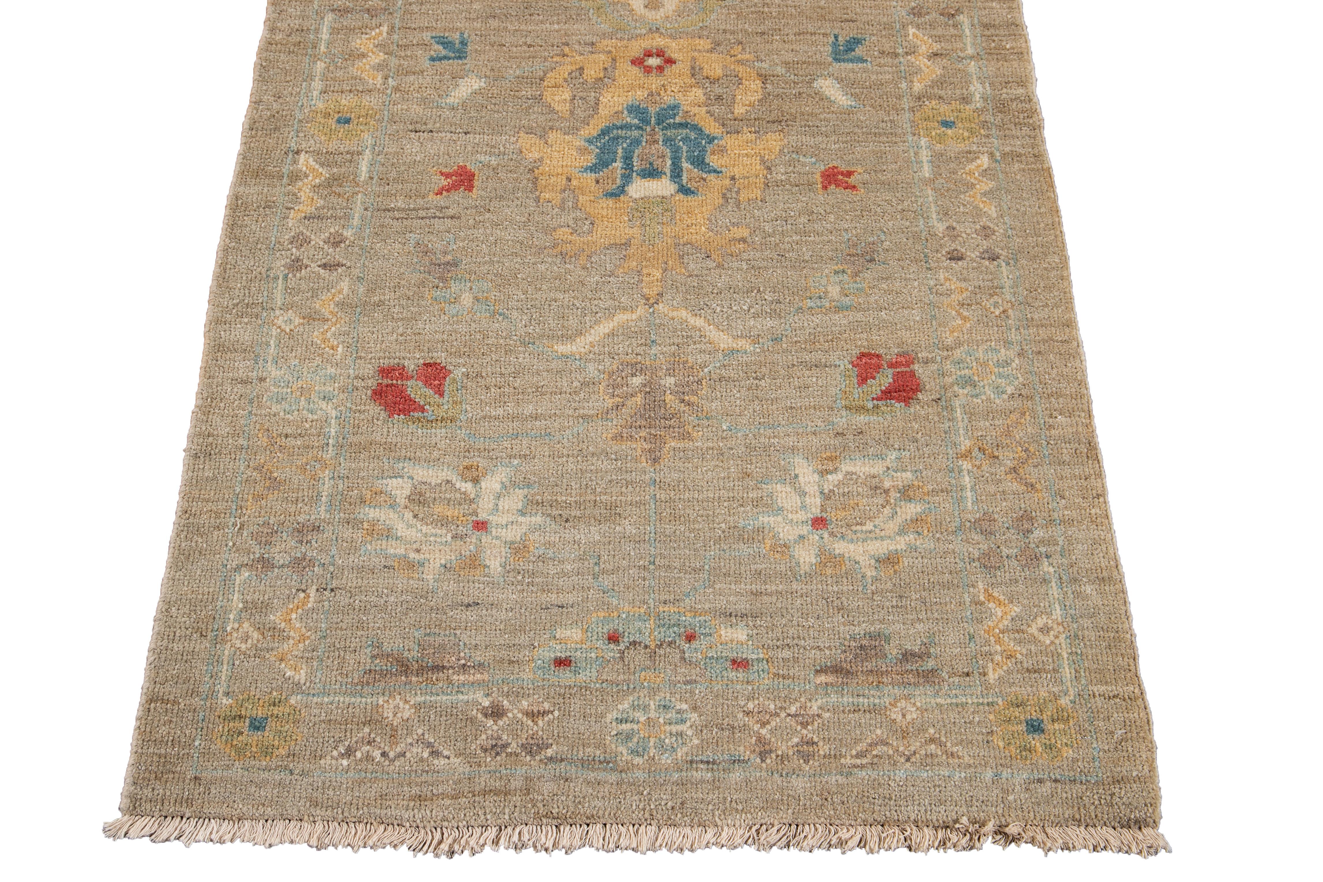 21st Century Modern Sultanabad Runner Rug For Sale 7