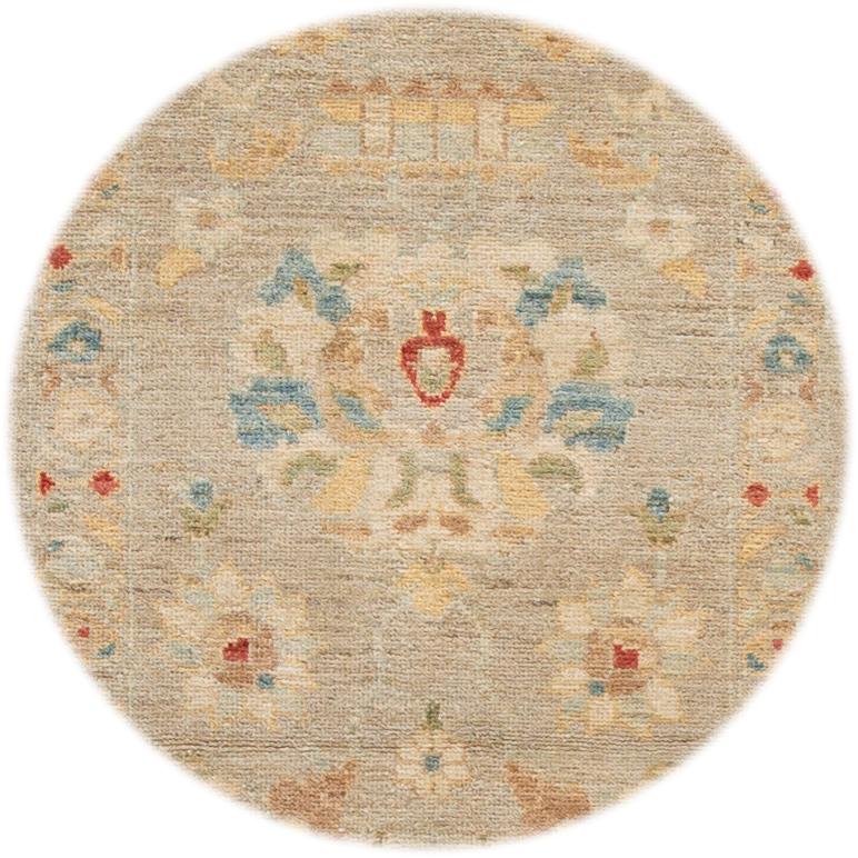 Beautiful contemporary Sultanabad runner rug, hand knotted wool with a tan field, ivory and red accents in an all-over design
This rug measures: 2' 10