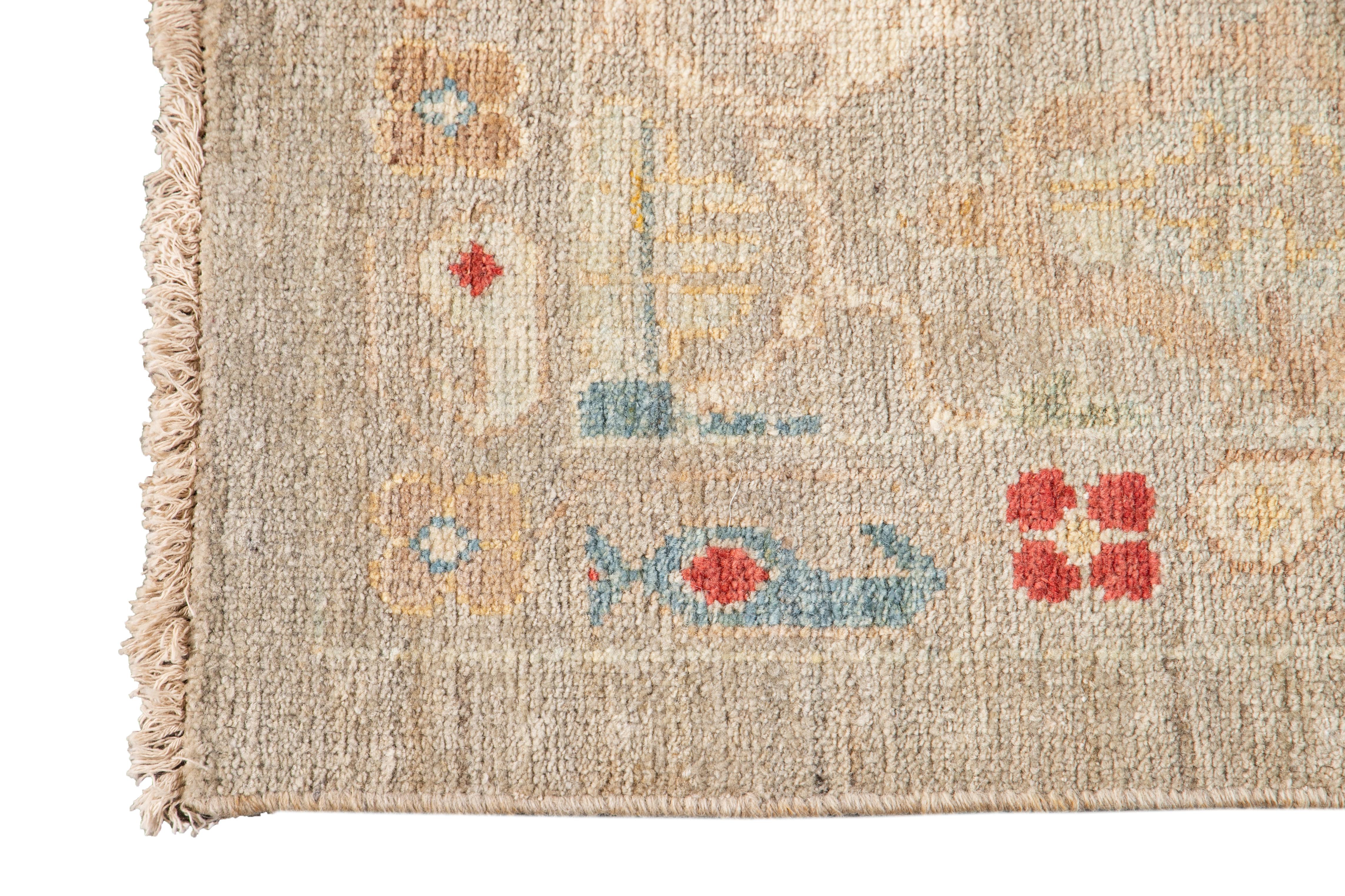 Persian 21st Century Modern Sultanabad Runner Rug For Sale