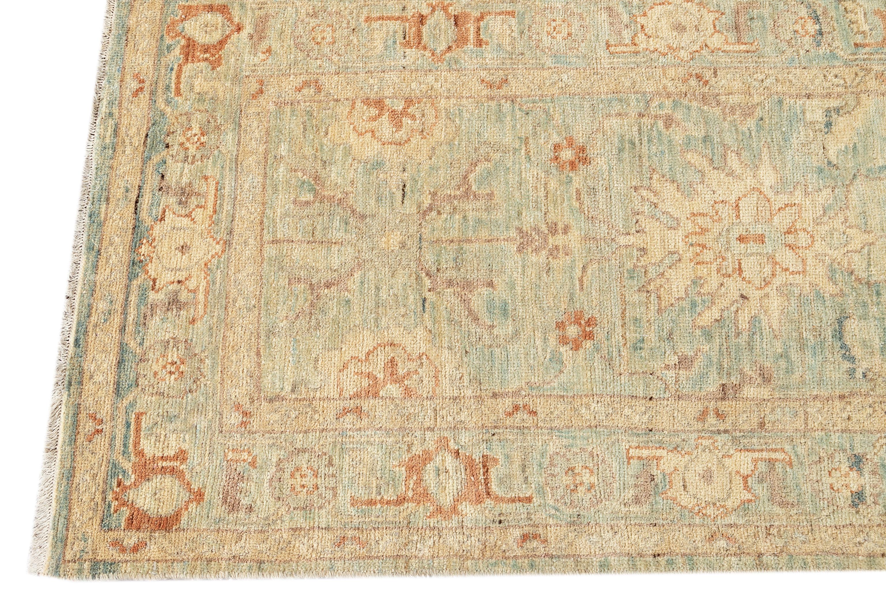 Persian 21st Century Modern Sultanabad Runner Rug For Sale