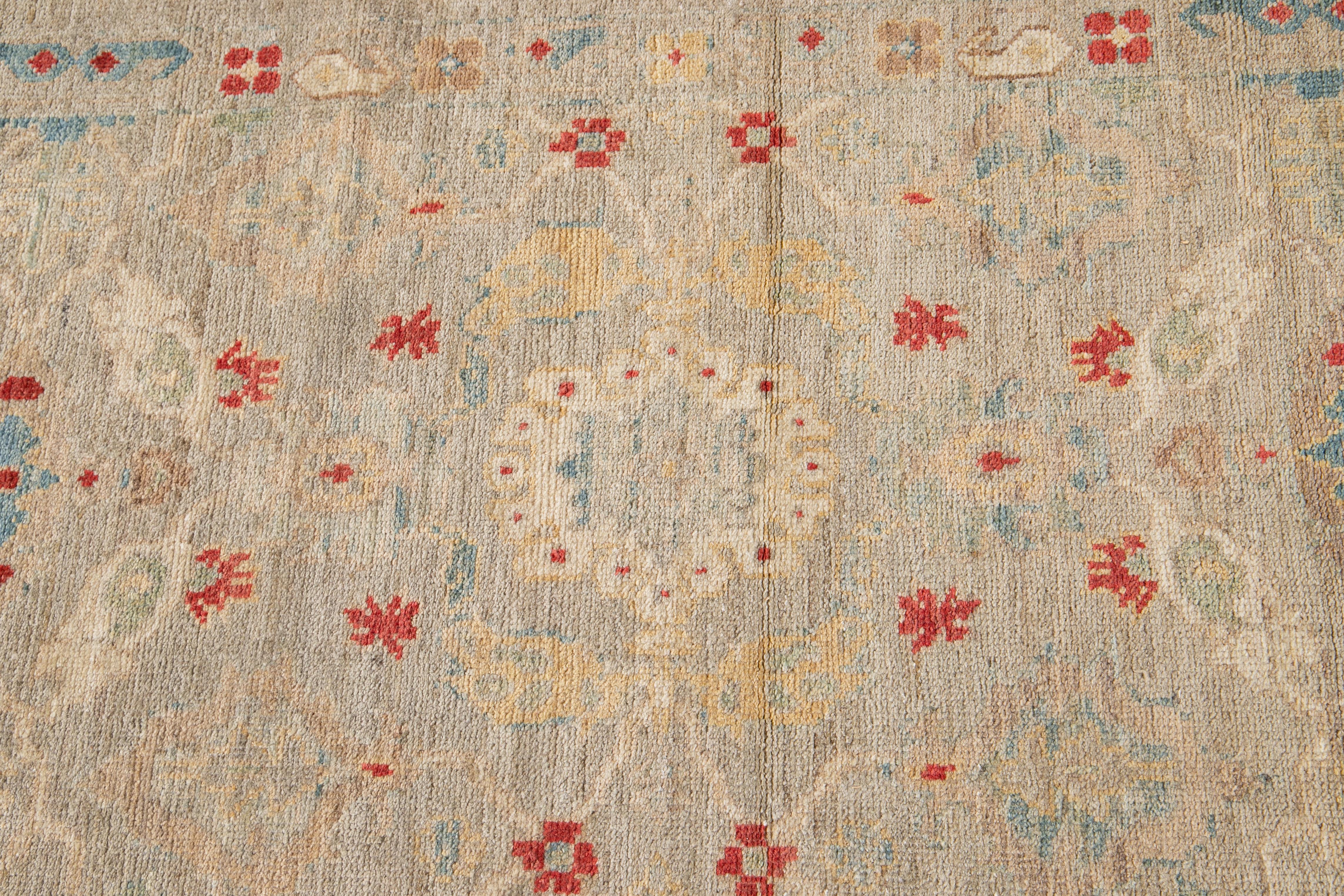 Contemporary 21st Century Modern Sultanabad Runner Rug For Sale
