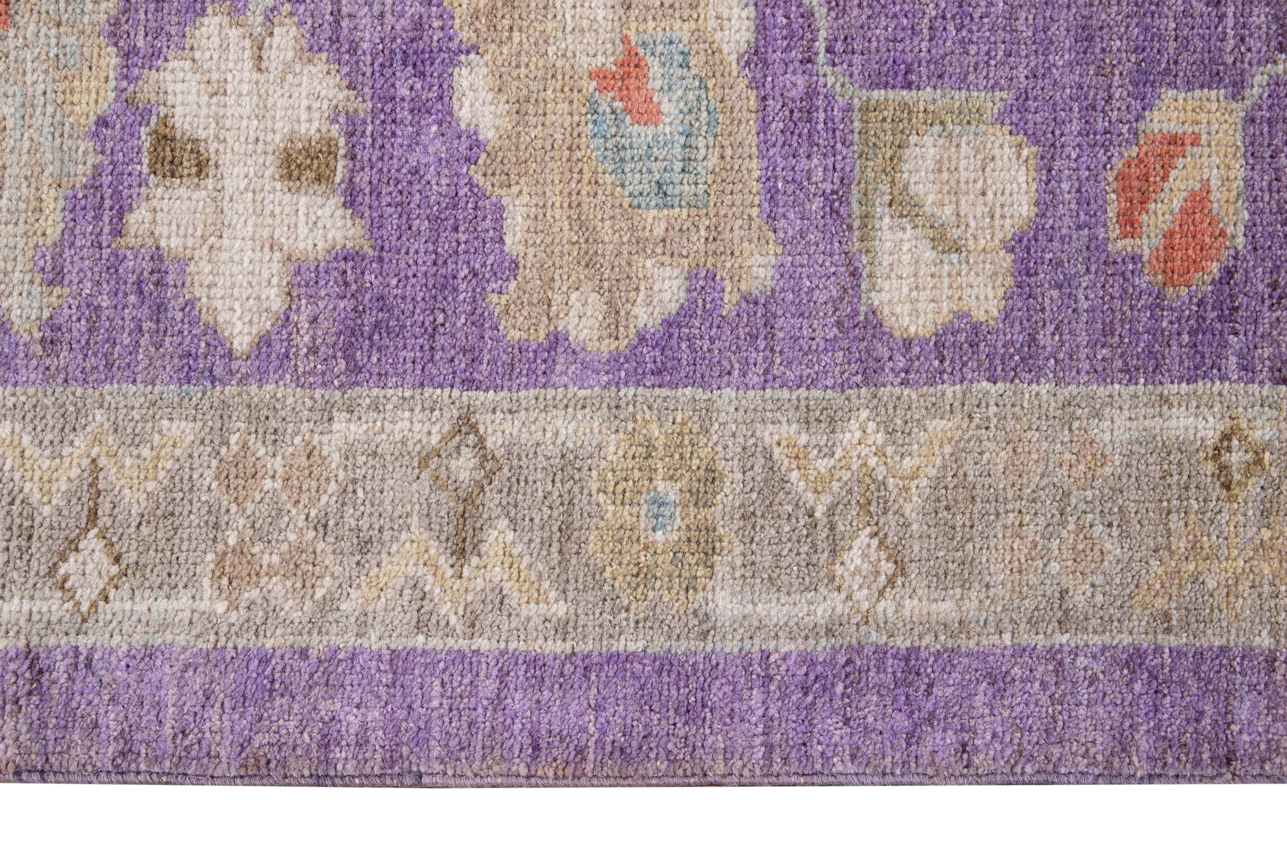 21st Century Modern Sultanabad Wool Long Runner Rug In New Condition For Sale In Norwalk, CT