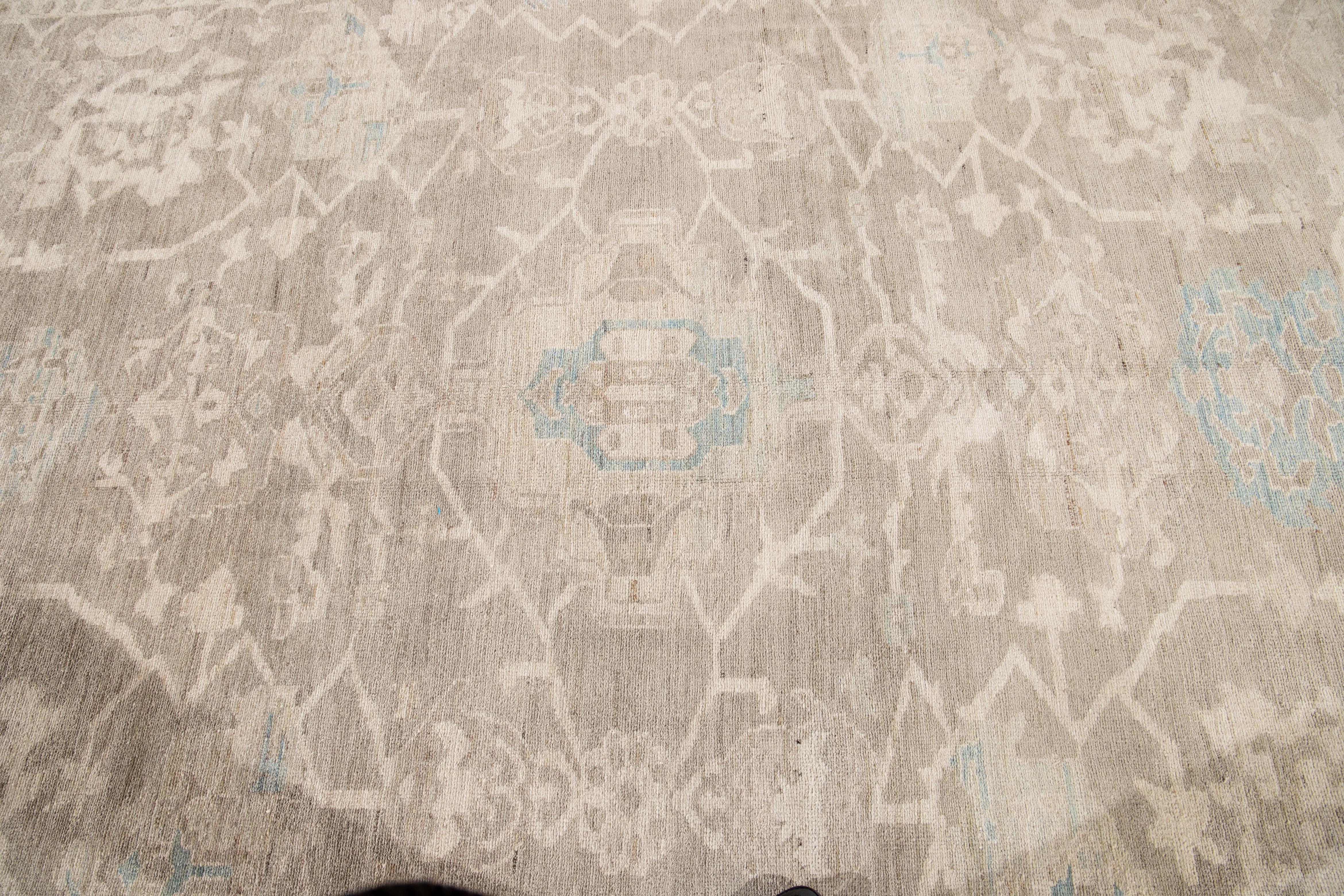 Siglo XXI Alfombra moderna de lana Sultanabad Beige tostado en venta 2