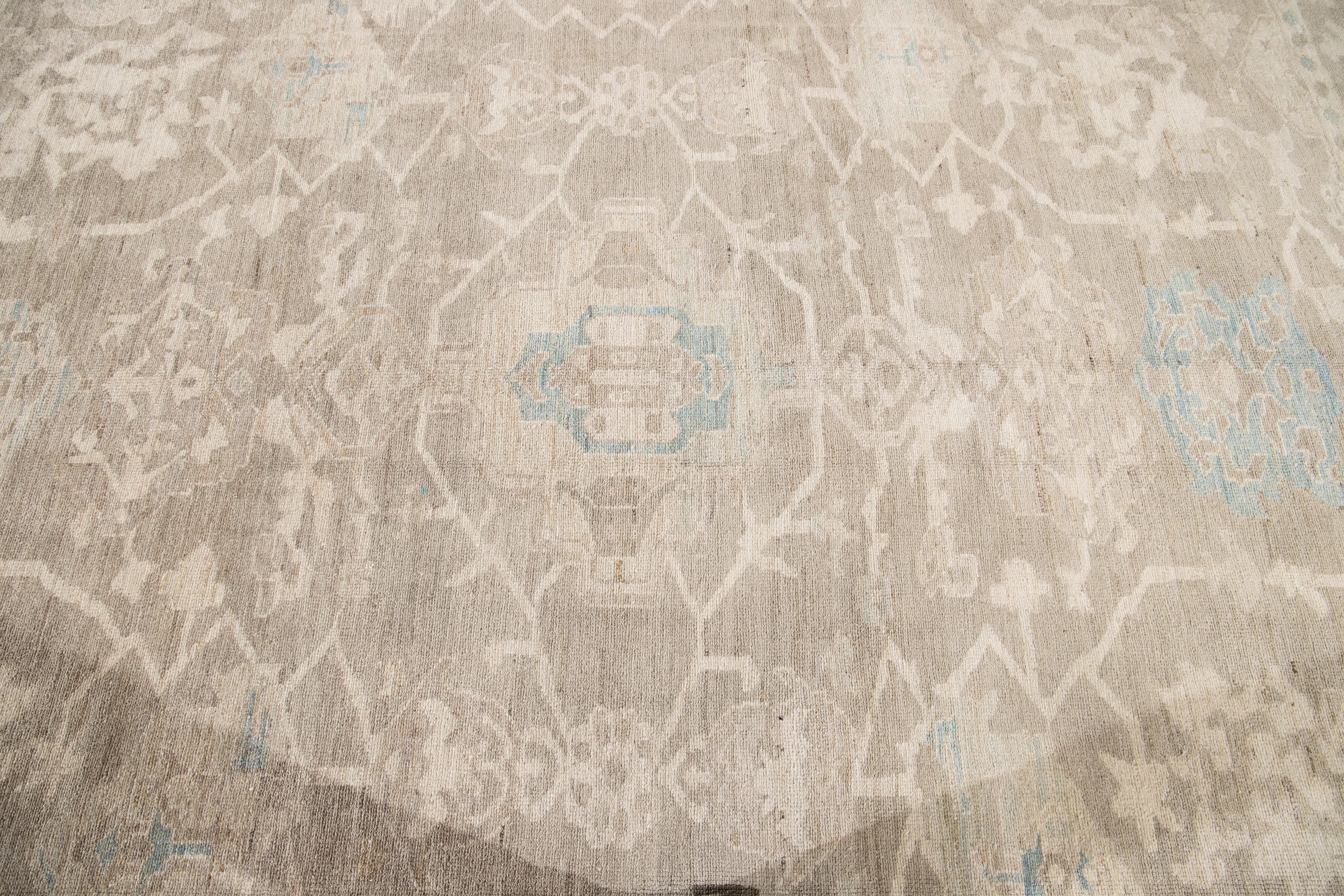 Siglo XXI Alfombra moderna de lana Sultanabad Beige tostado en venta 3