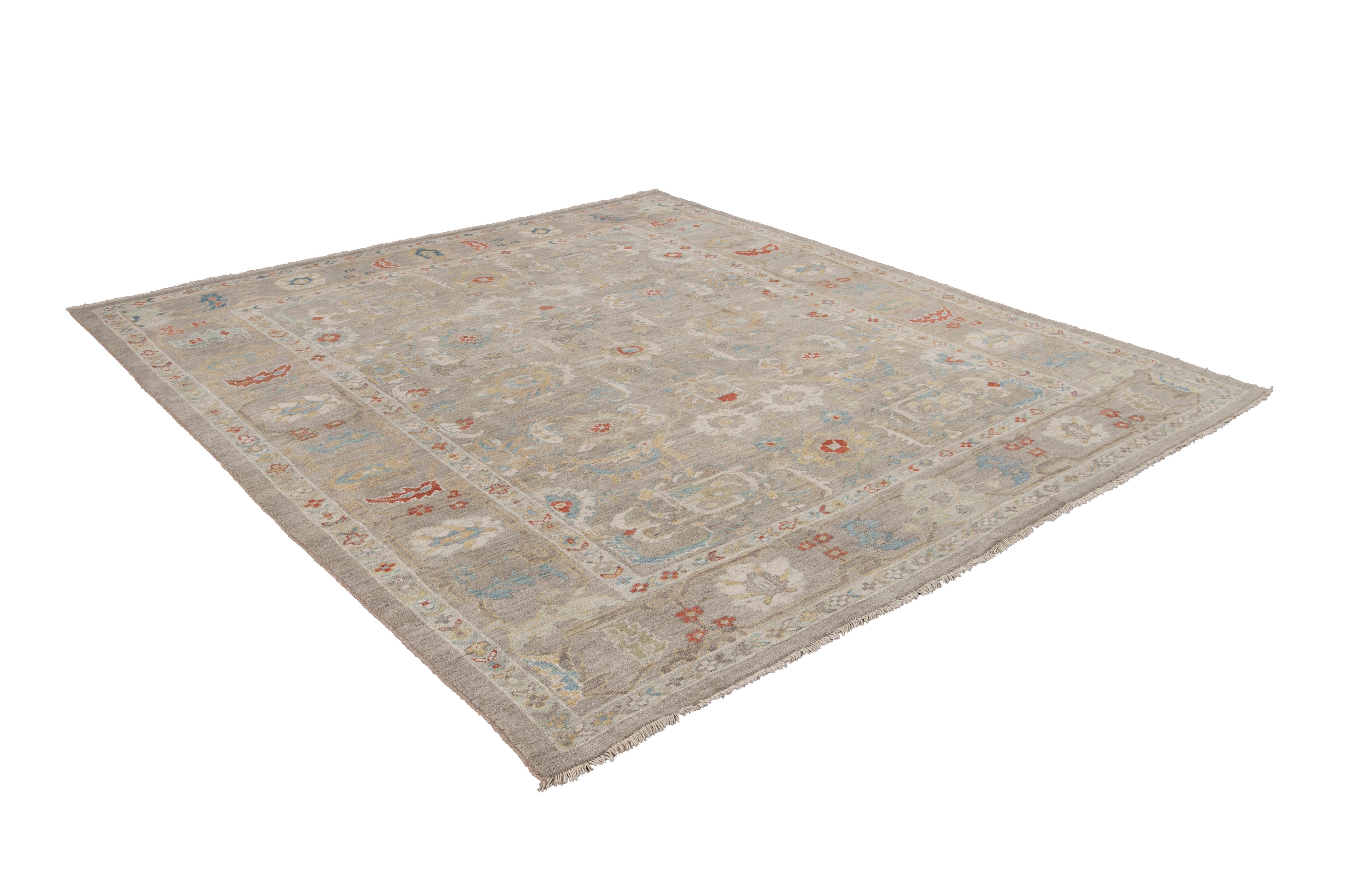 21st Century Modern Sultanabad Wool Rug For Sale 7