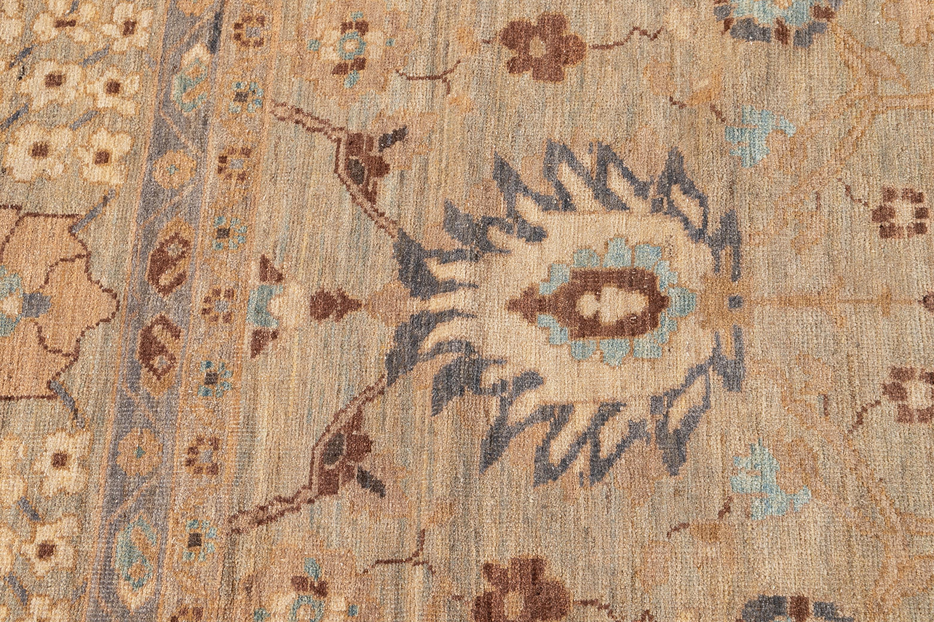 21st Century Modern Sultanabad Wool Rug For Sale 1