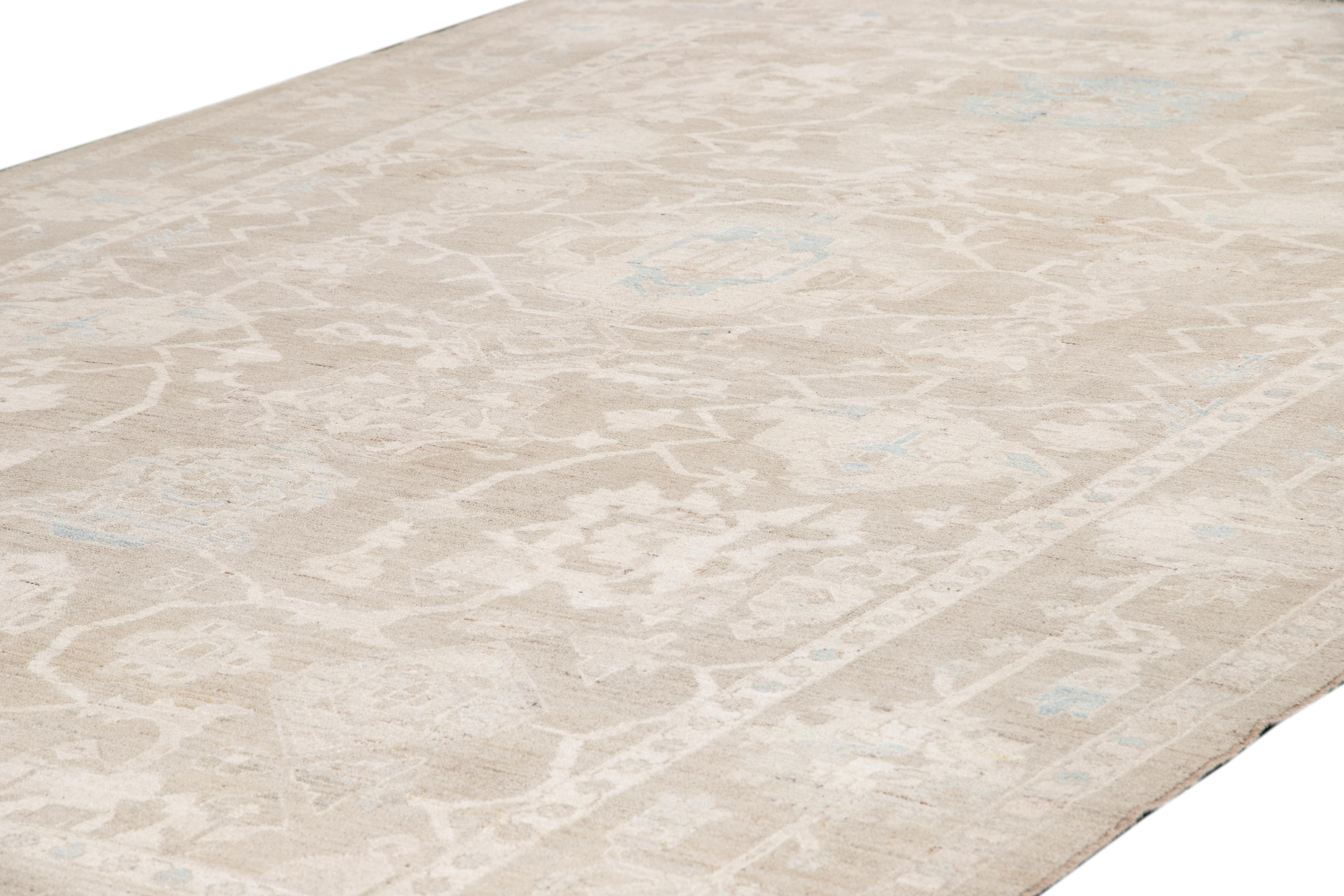 Siglo XXI Alfombra moderna de lana Sultanabad Beige tostado en Nuevo estado para la venta en Norwalk, CT