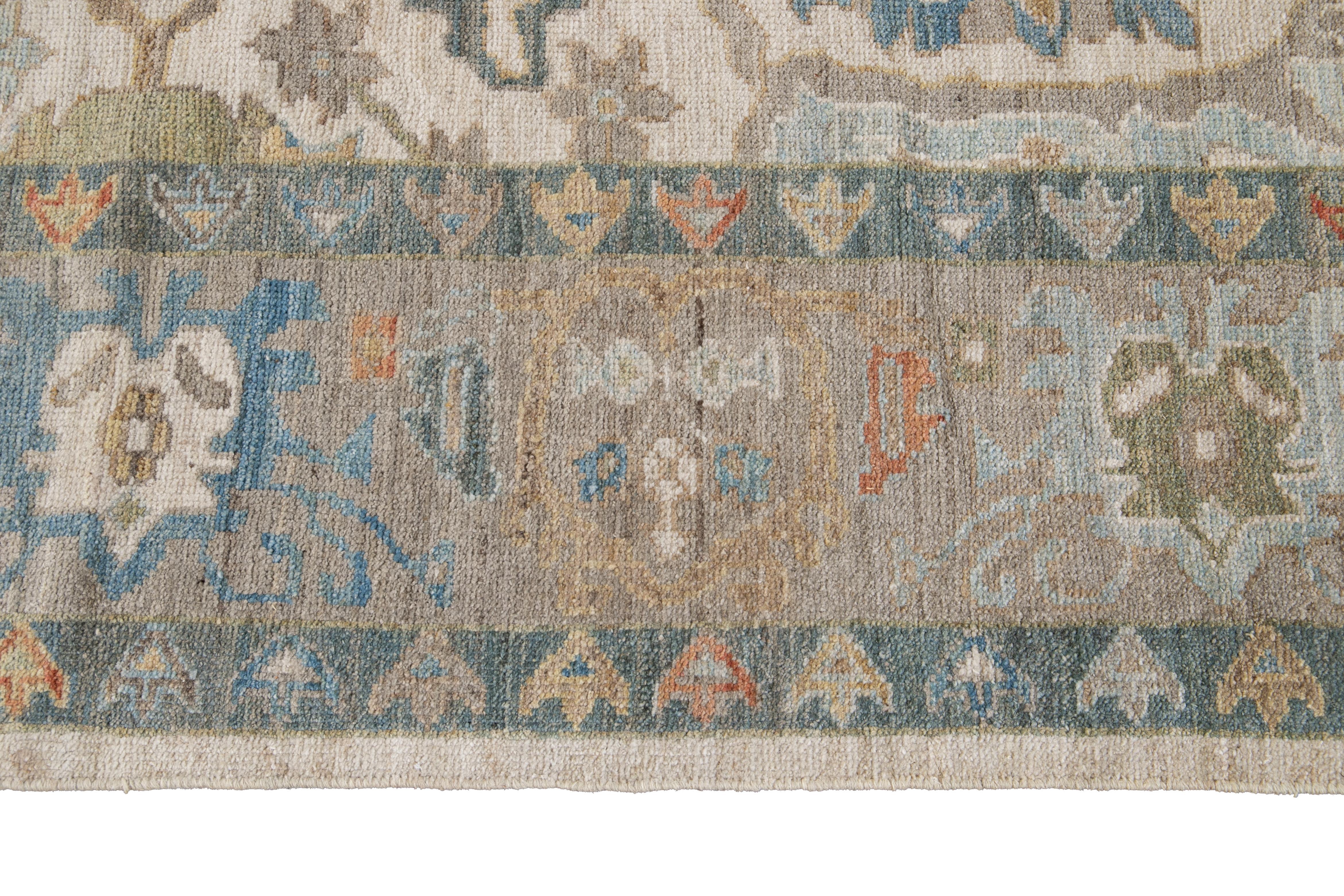 21st Century Modern Sultanabad Wool Rug For Sale 2