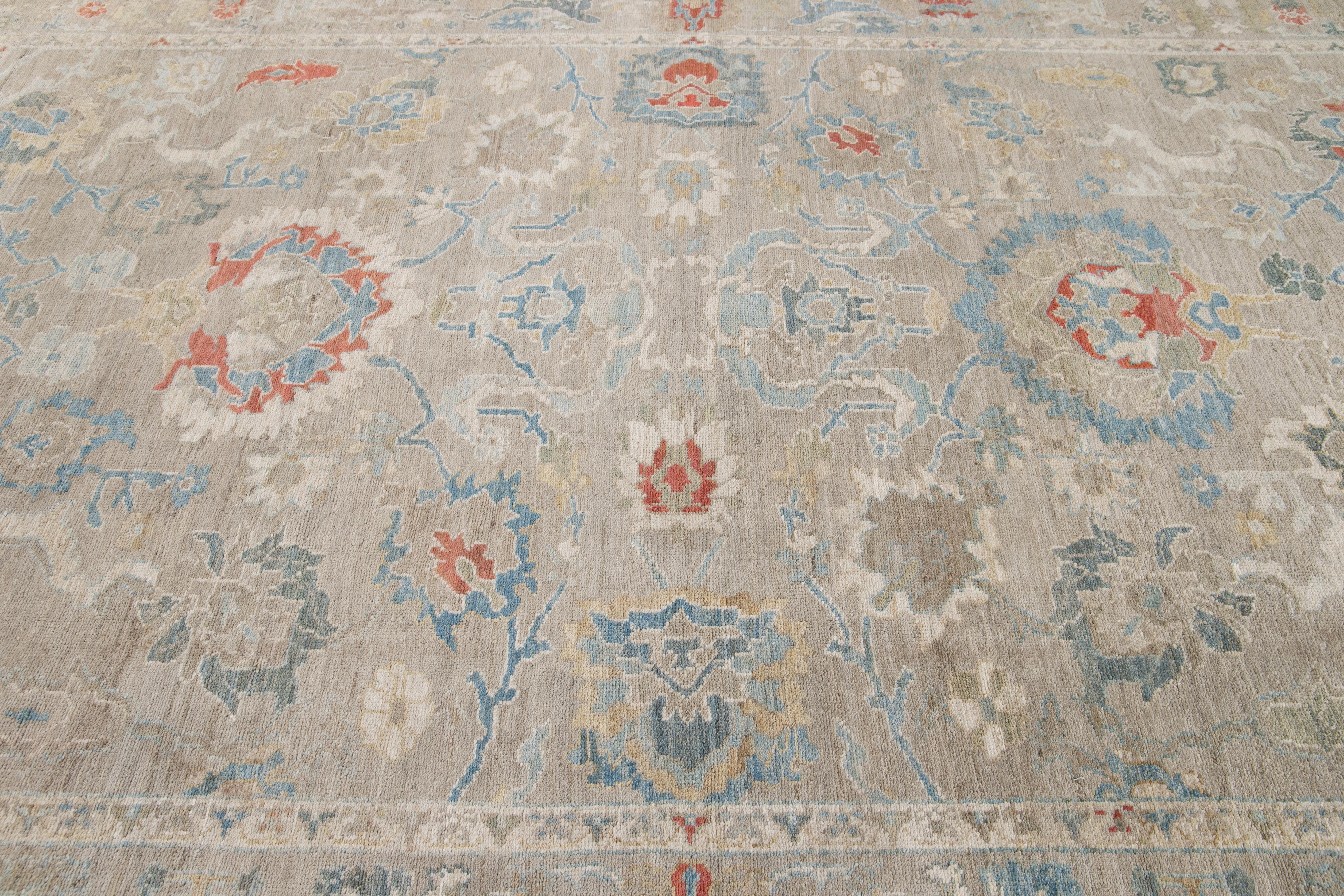 21st Century Modern Sultanabad Wool Rug For Sale 3