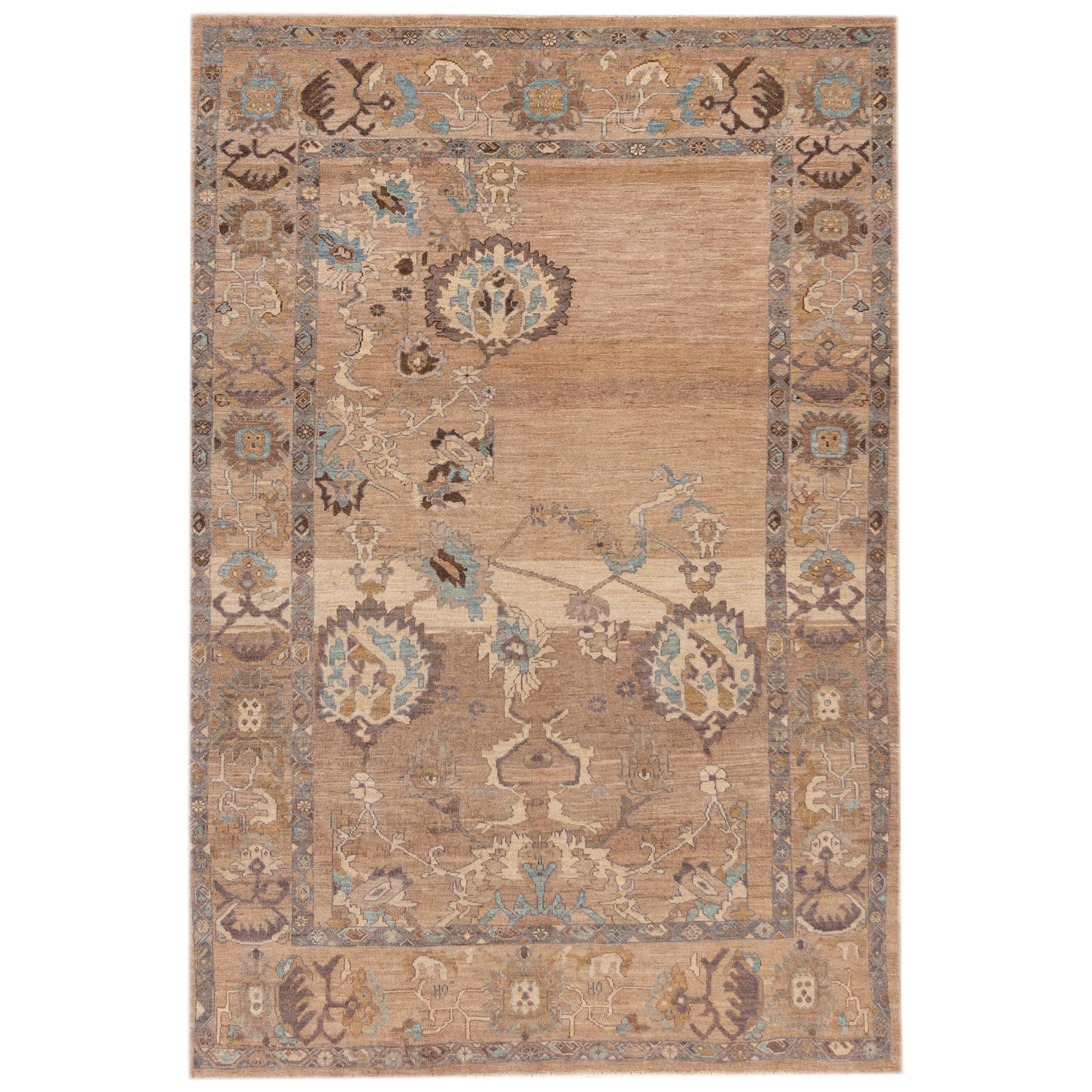 21st Century Modern Sultanabad Wool Rug  For Sale
