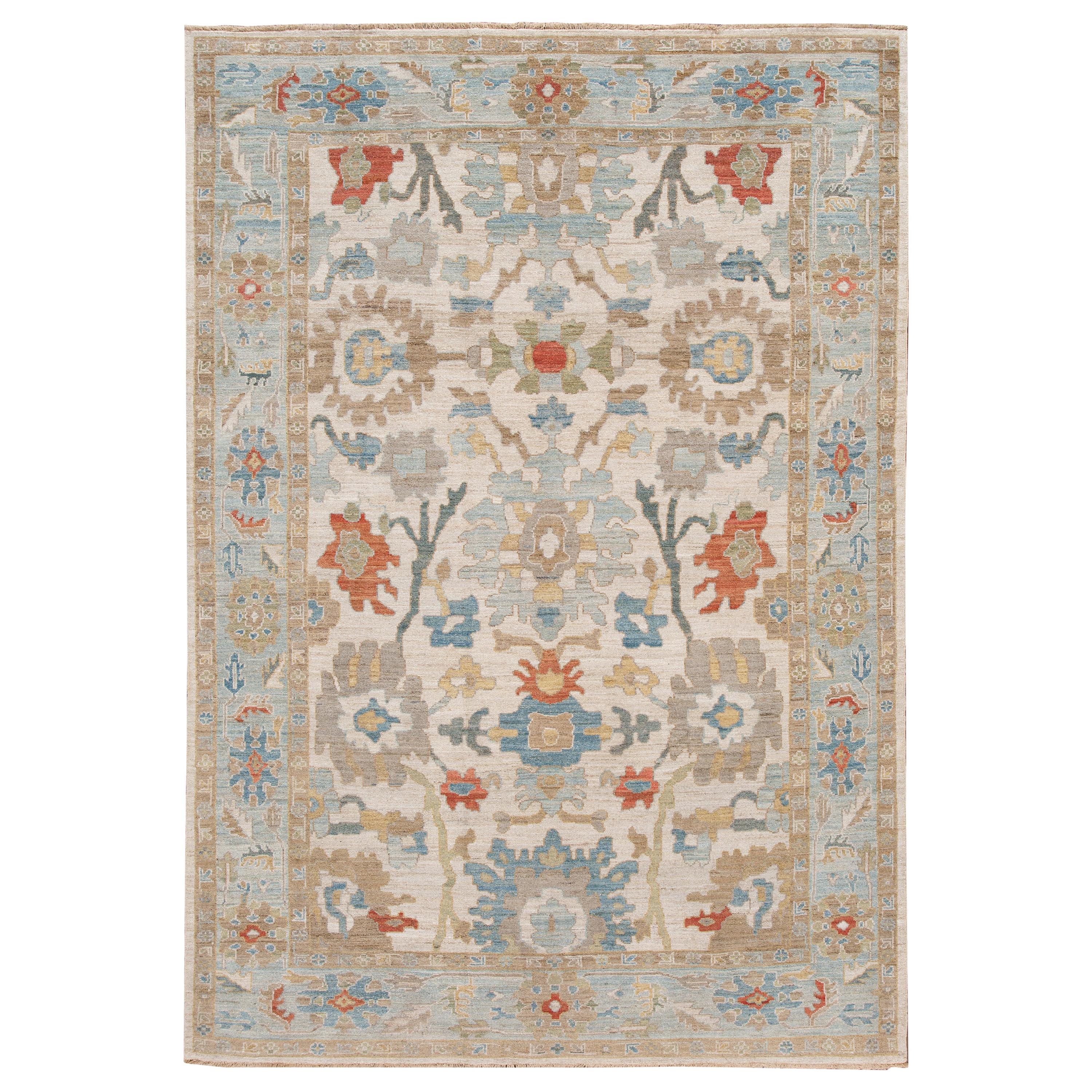 21st Century Modern Sultanabad Wool Rug For Sale