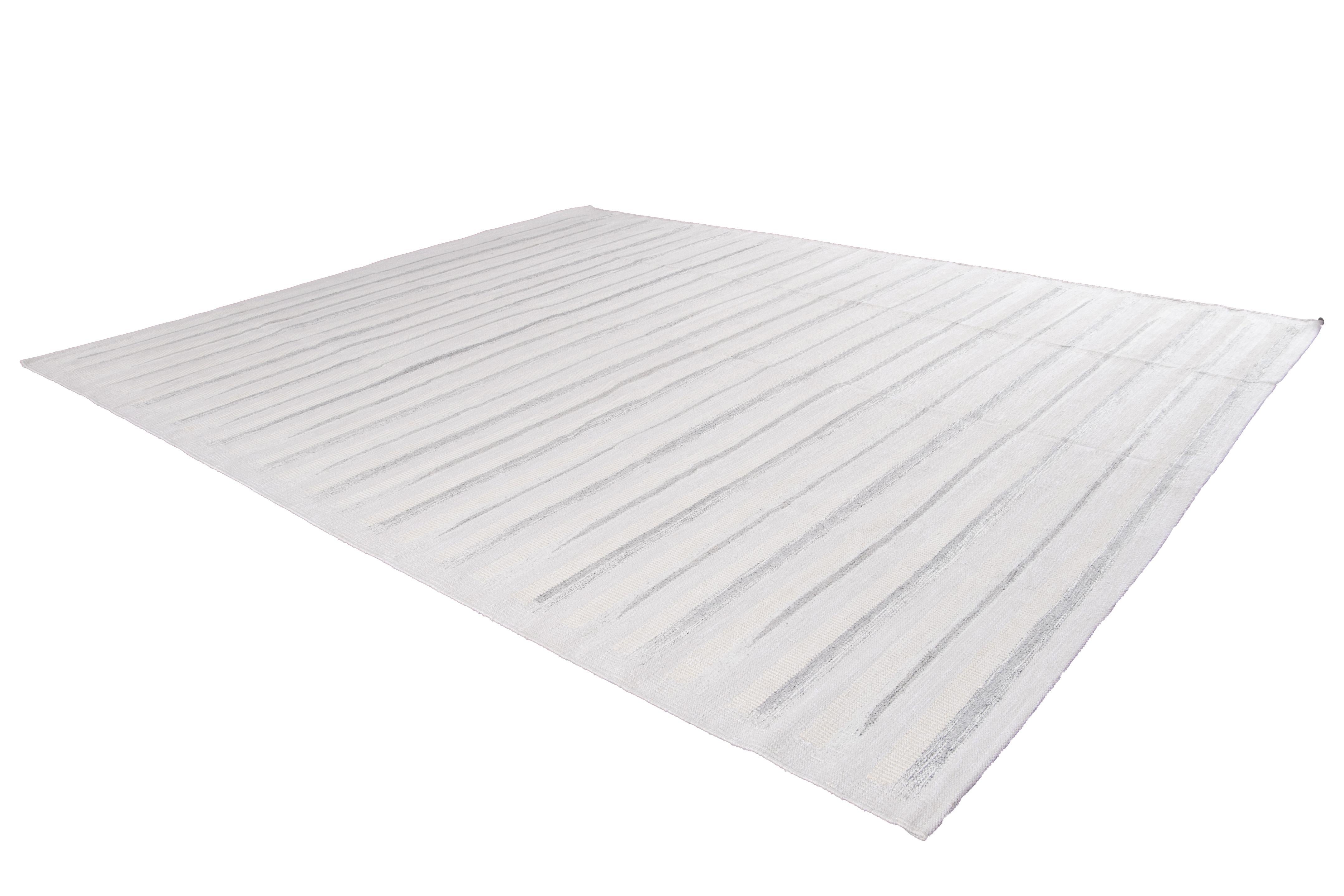 Alfombra de lana marfil de estilo sueco moderno del siglo XXI en venta 10