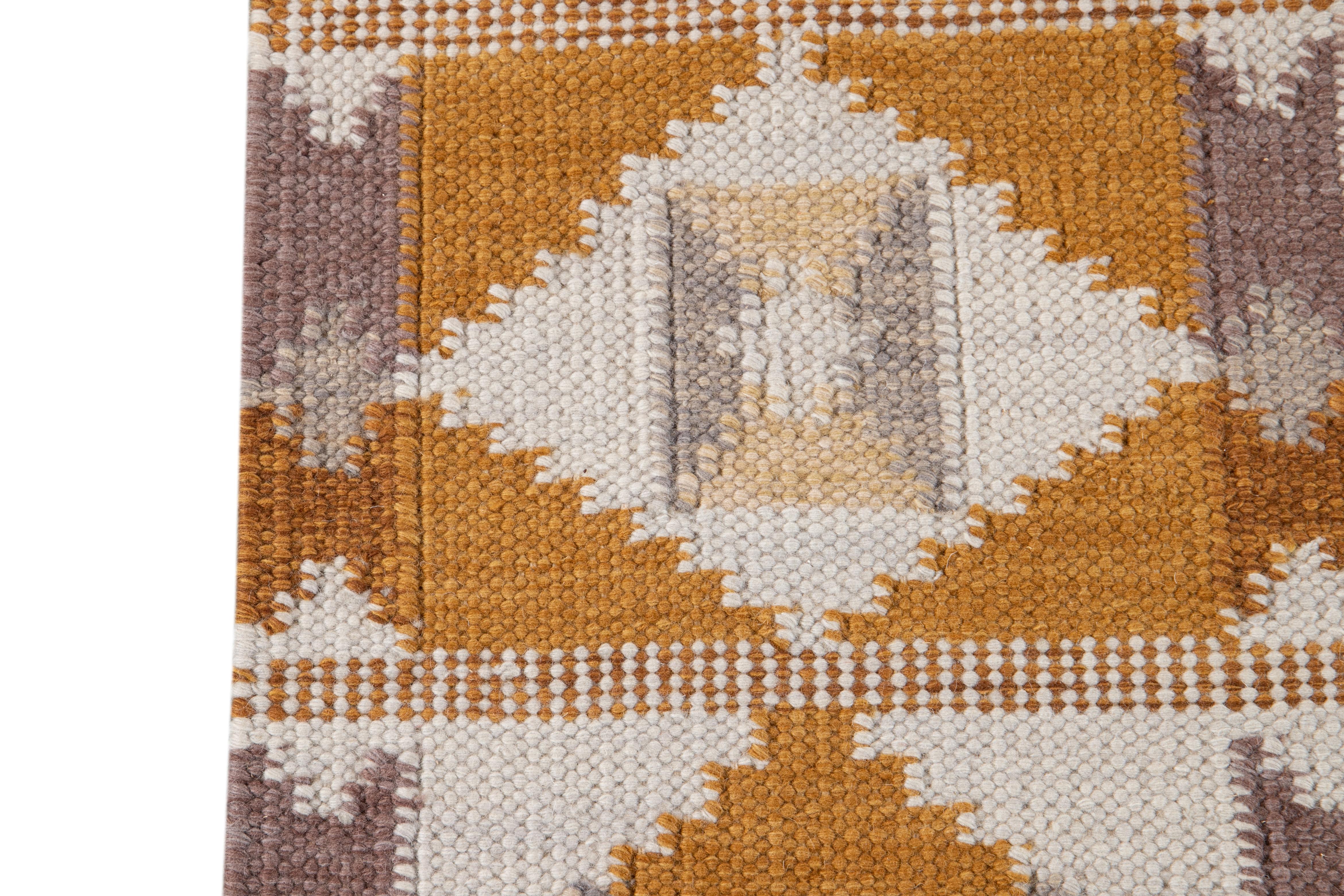 21st Century Modern Swedish Style Wool Runner Rug im Angebot 1