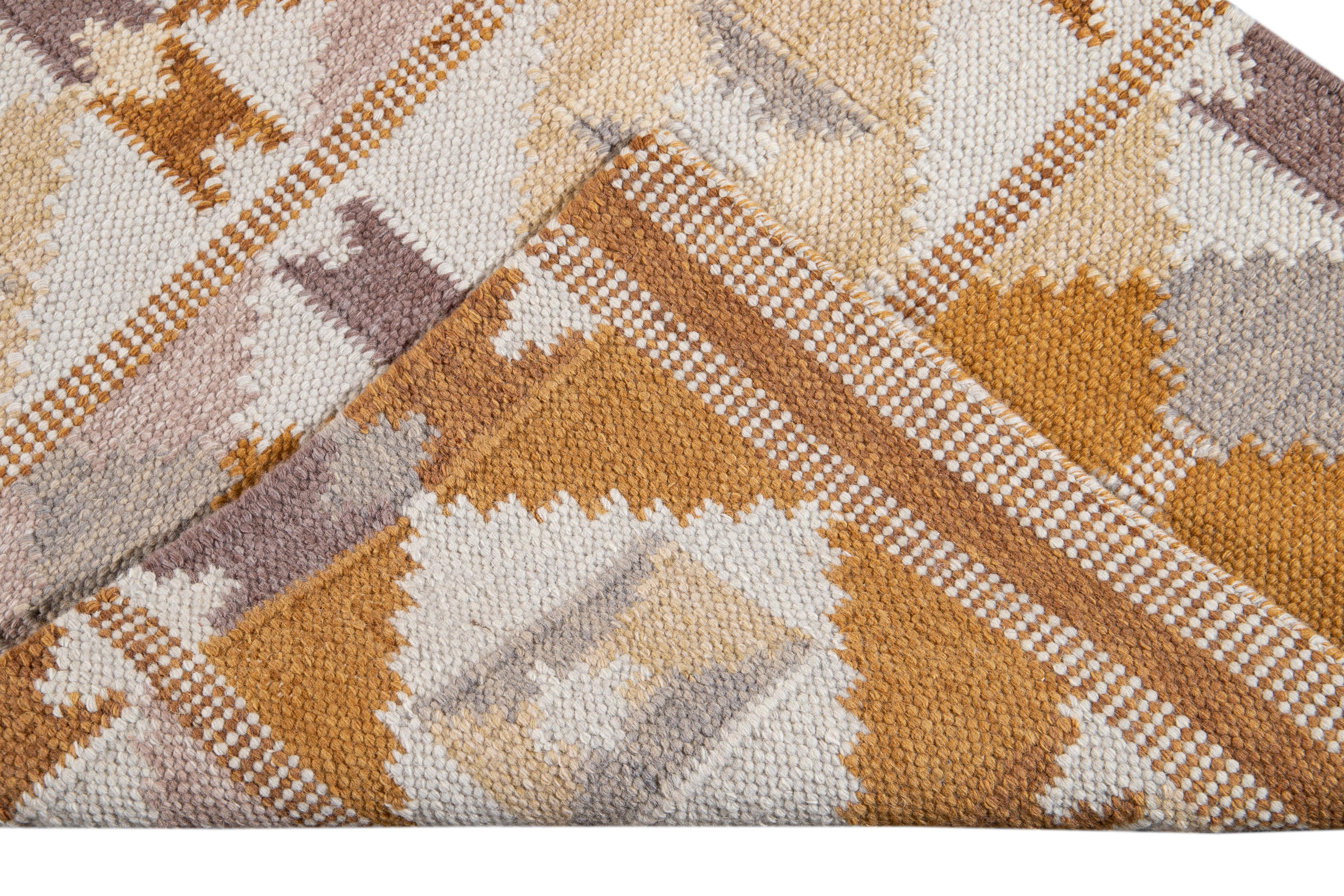 21st Century Modern Swedish Style Wool Runner Rug im Angebot 2