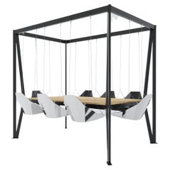 21st Century Modern Swing Table Design in Stainless Steel
