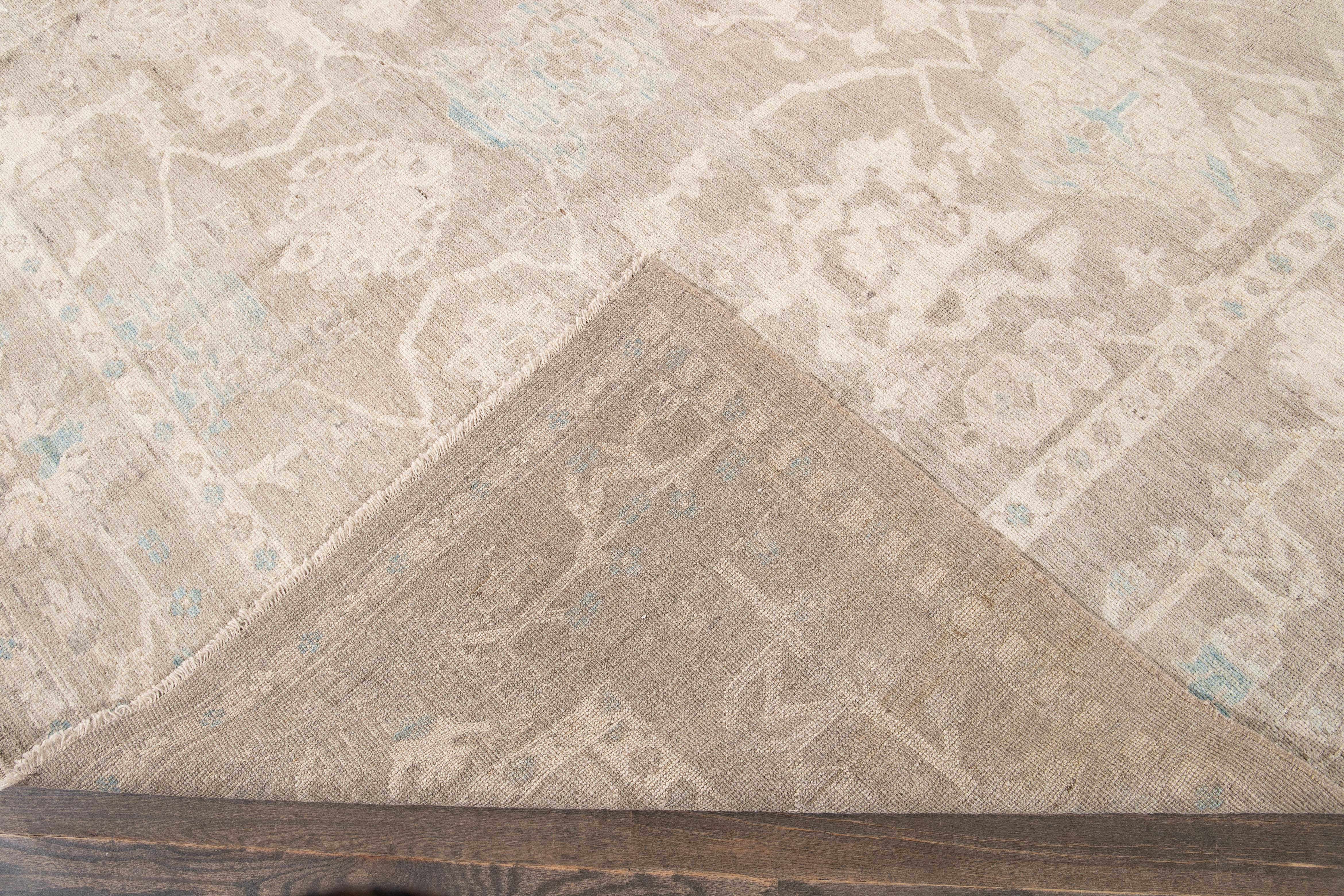 Siglo XXI Alfombra moderna de lana Sultanabad Beige tostado Persa en venta