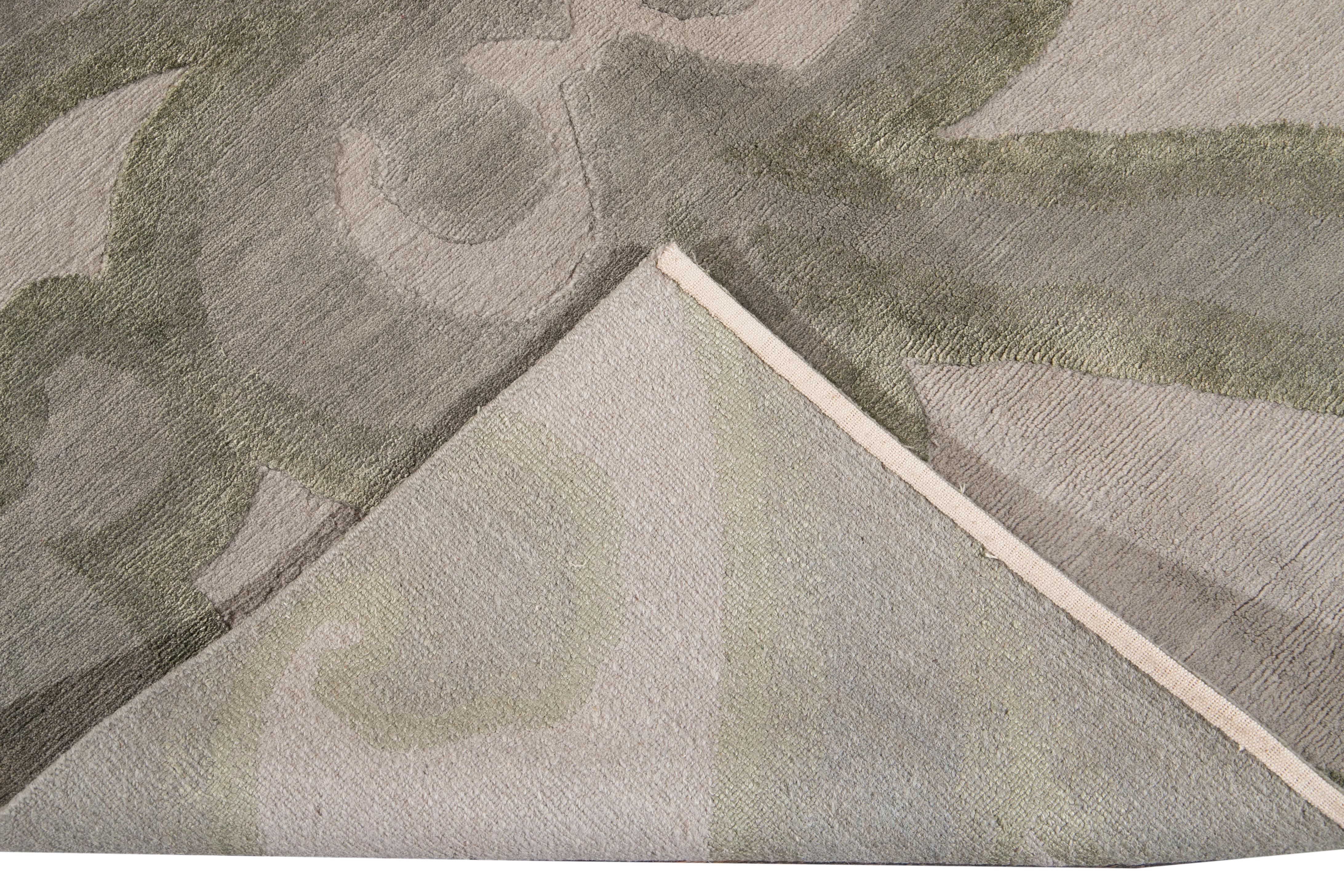 Hand-Knotted 21st Century Modern Tibetan Rug For Sale