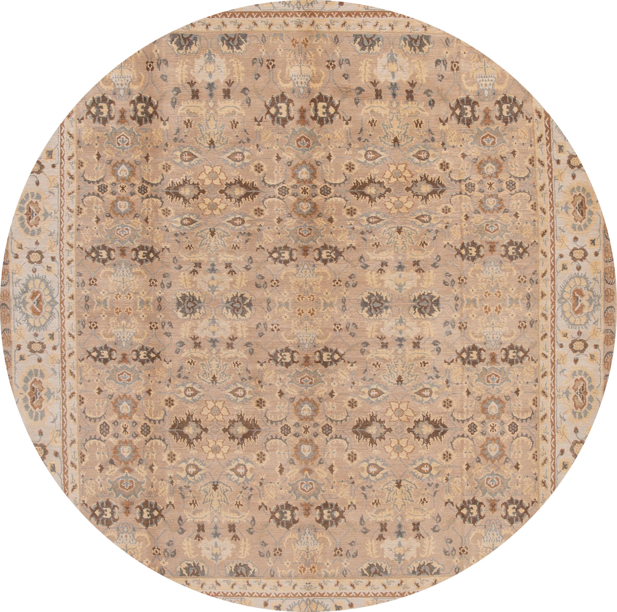 A beautiful modern Shakti rug, with a tan field, and multi-color accents in an all-over organic motif. 
This rug measures: 8' x 10'.