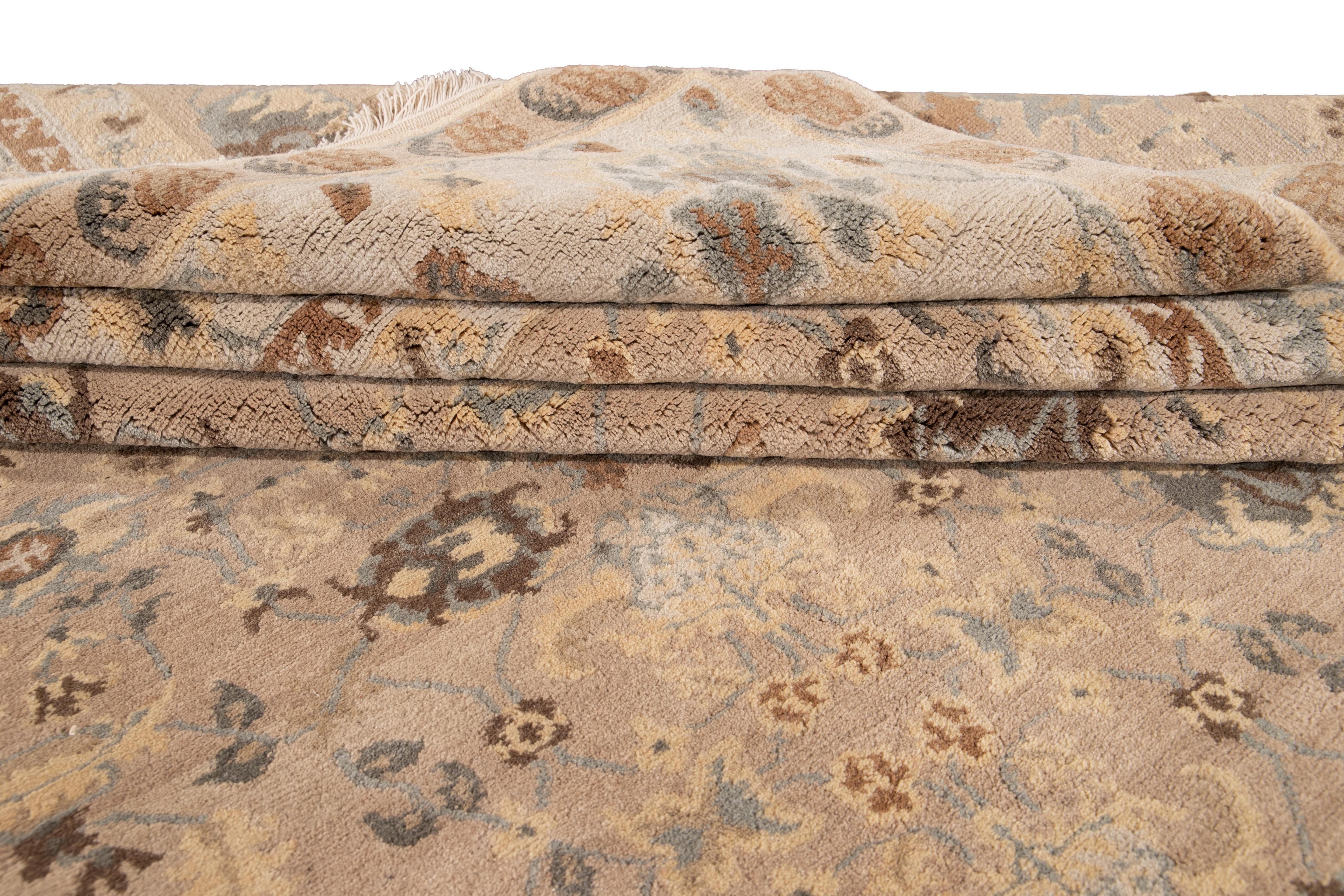 Noué à la main tapis tibétain Shakti moderne du 21e siècle en vente