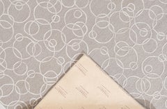 Modern Hand-Knotted Tufenkian Rug, Wool, Beige Ringlets Motif, Asia