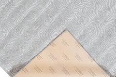 Modern Hand-Knotted Tufenkian Rug, Wool, Silver Labyrinth Motif, Asia