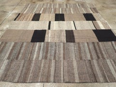 21st Century Modern Turkish Flatweave Square Room Size Carpet by Galerie Shabab