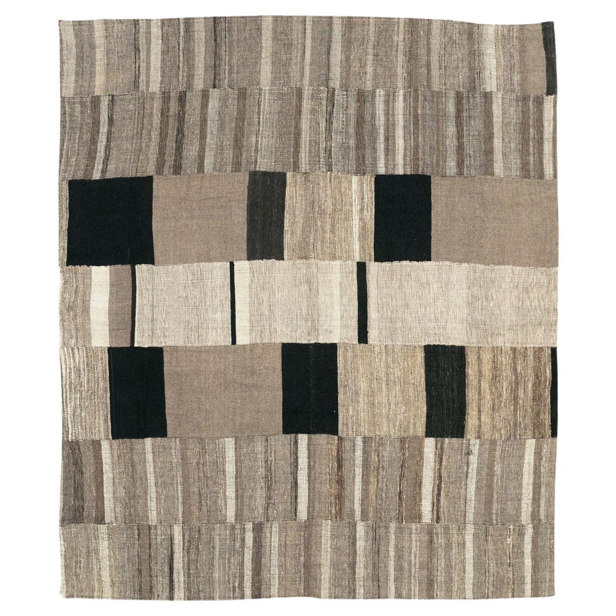 21st Century Modern Turkish Flatweave Square Room Size Carpet