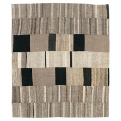 Tapis turc moderne du 21e siècle, tissé à plat, de taille carrée