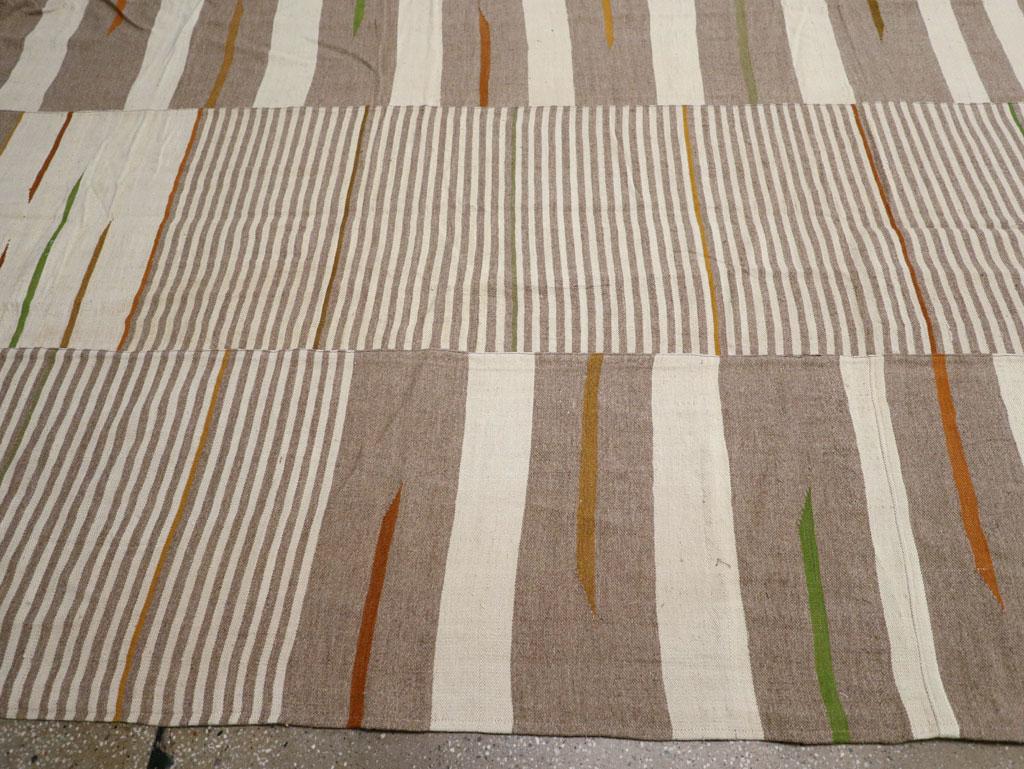 Contemporary 21st Century Modern Turkish Flatweave Kilim Oversize Carpet For Sale