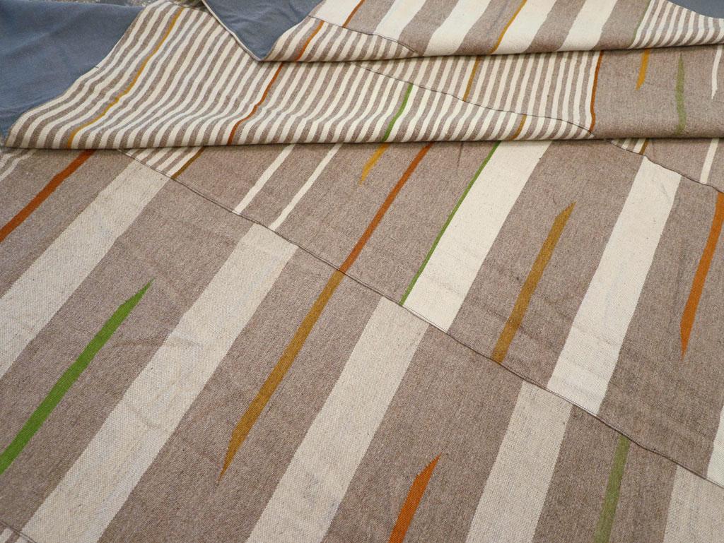 21st Century Modern Turkish Flatweave Kilim Oversize Carpet For Sale 2