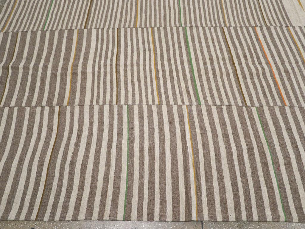 Alfombra turca moderna de tejido plano del siglo XXI de gran tamaño Tejido a mano en venta