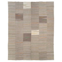 Tapis turc moderne du 21e siècle tissé à plat de grande taille
