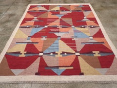 21st Century Modern Turkish Flatweave Room Size Carpet by Galerie Shabab