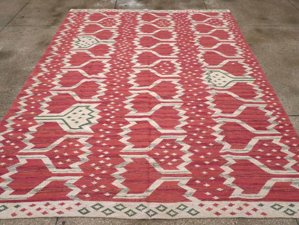 This 21st century Turkish Flatweave Kilim rug, measuring 8' 0
